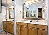 Master bathroom with double sinks