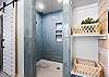 Master bathroom on the second floor with double sinks and a beautiful stand up shower 