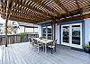Outdoor dining area on the large deck space