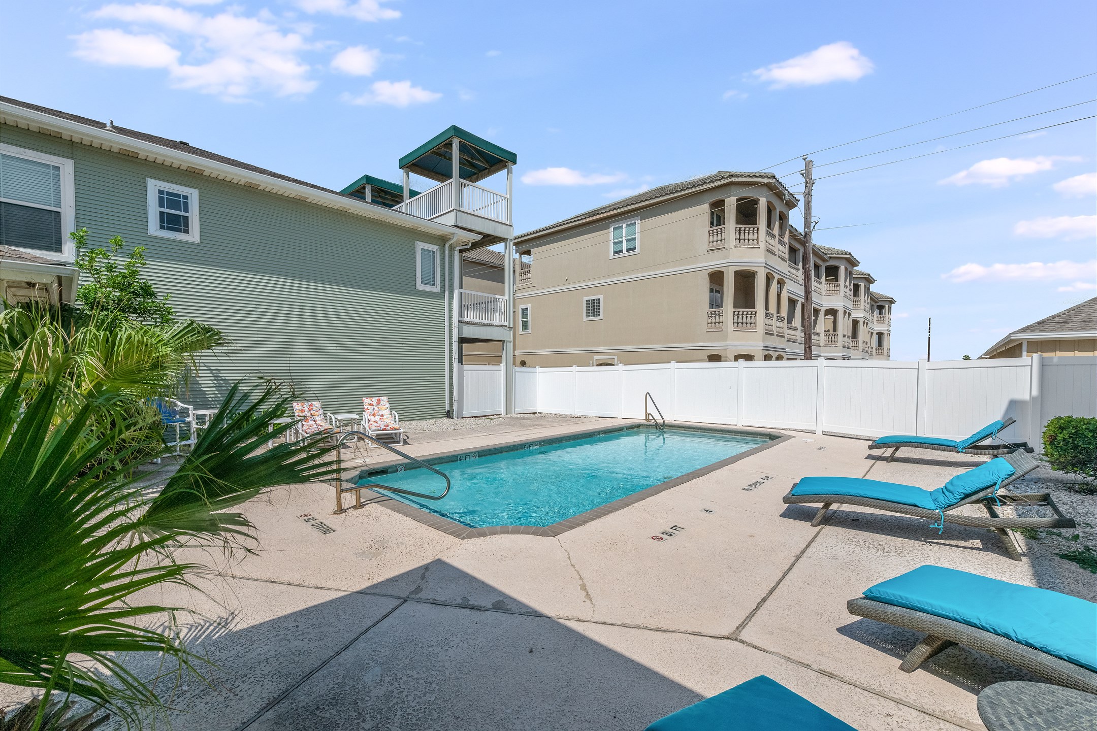 Enjoy the shared complex pool