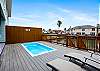 Plunge pool on deck off of living room 