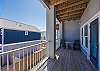 Private balcony off the living area with ocean views