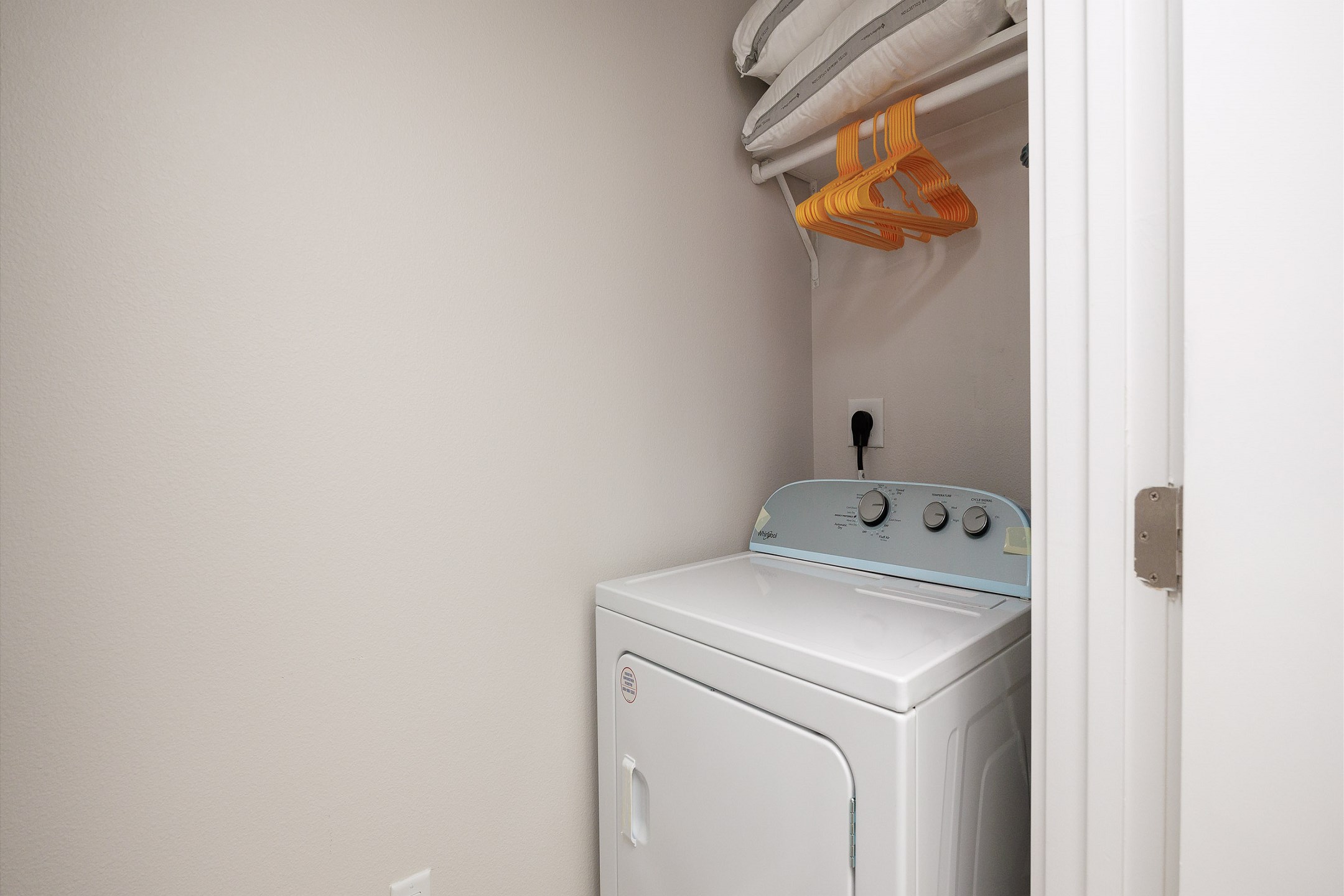 Washer and dryer on first floor