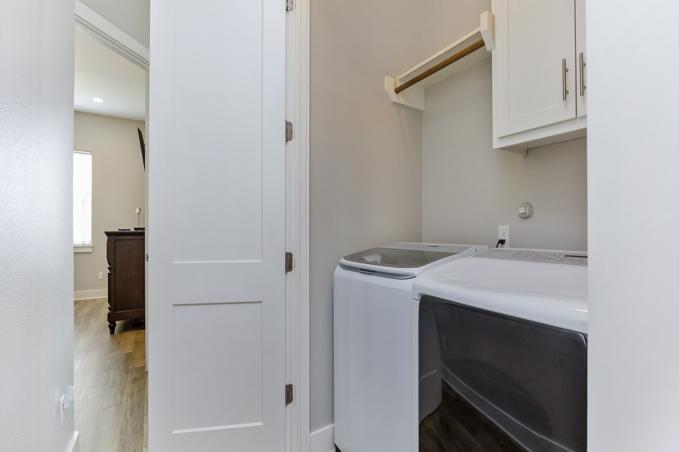 Third floor washer and dryer for your convenience 