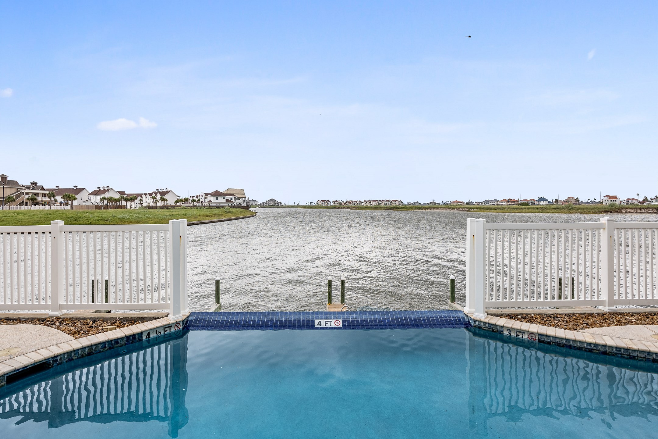 Beautiful water views from heated pool