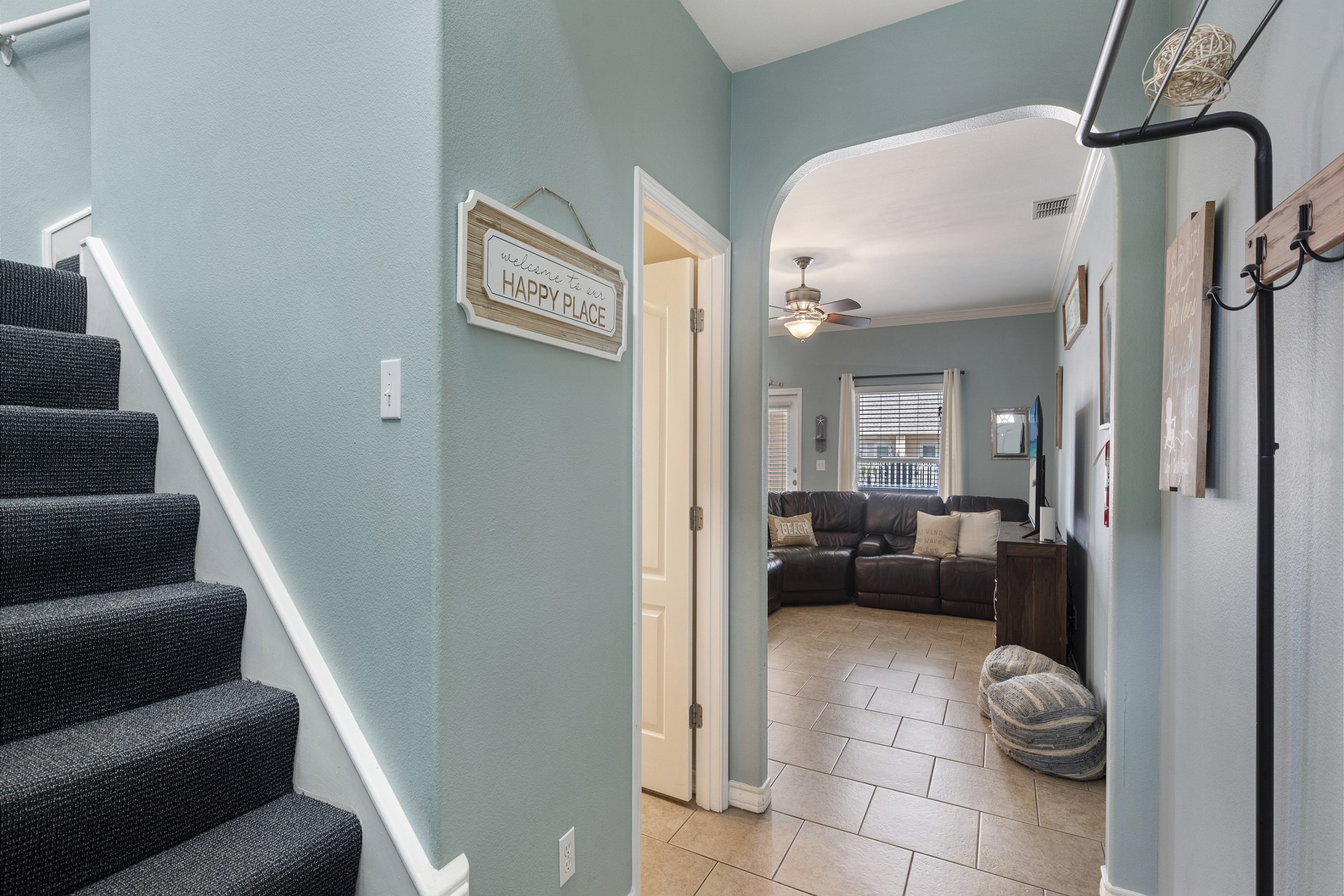 Stairs leading to the second floor space