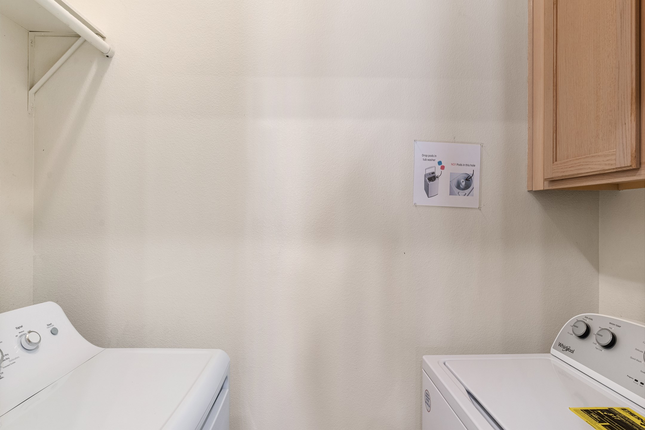 Washer and dryer in property for your convenience 