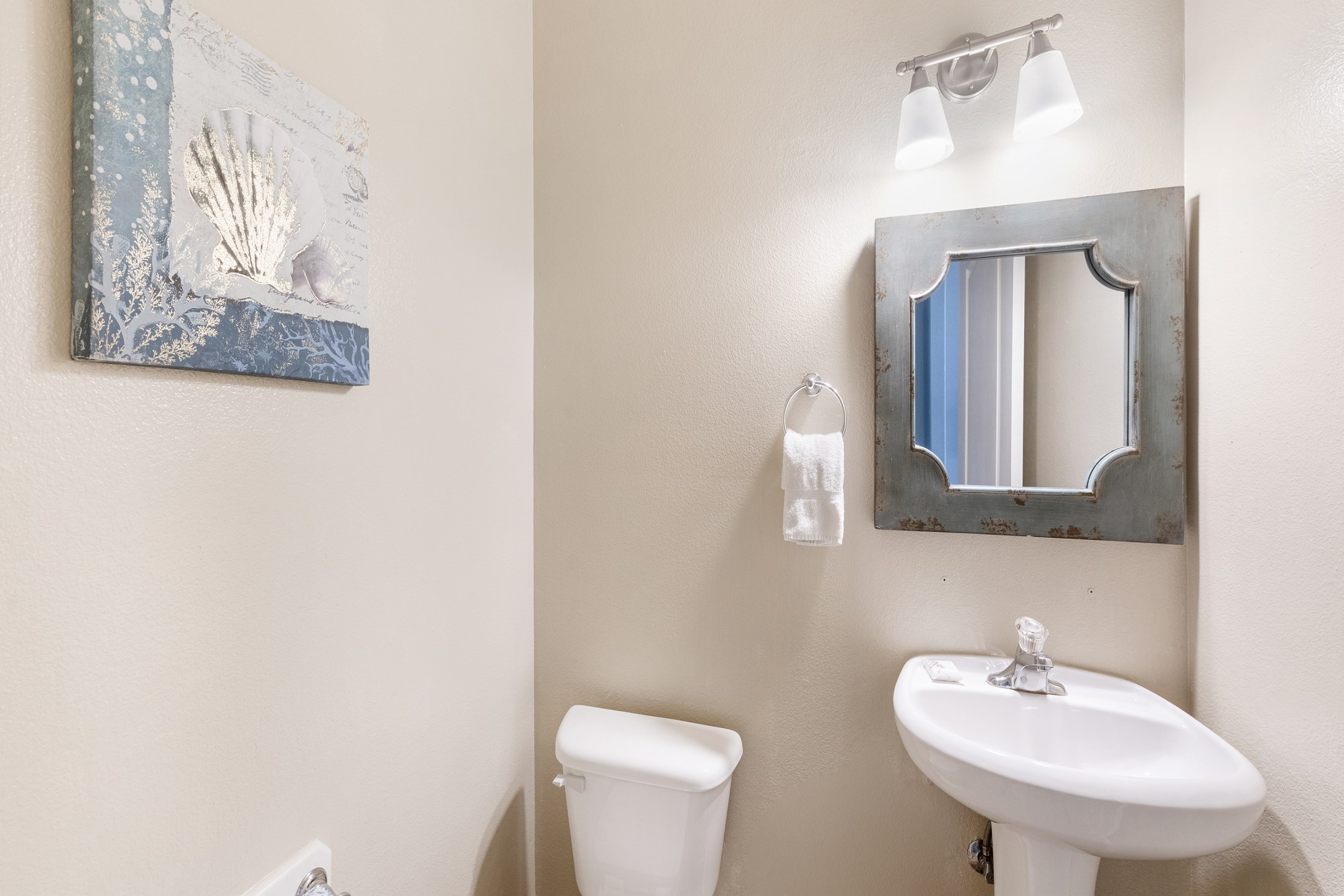 Half bathroom on the first floor