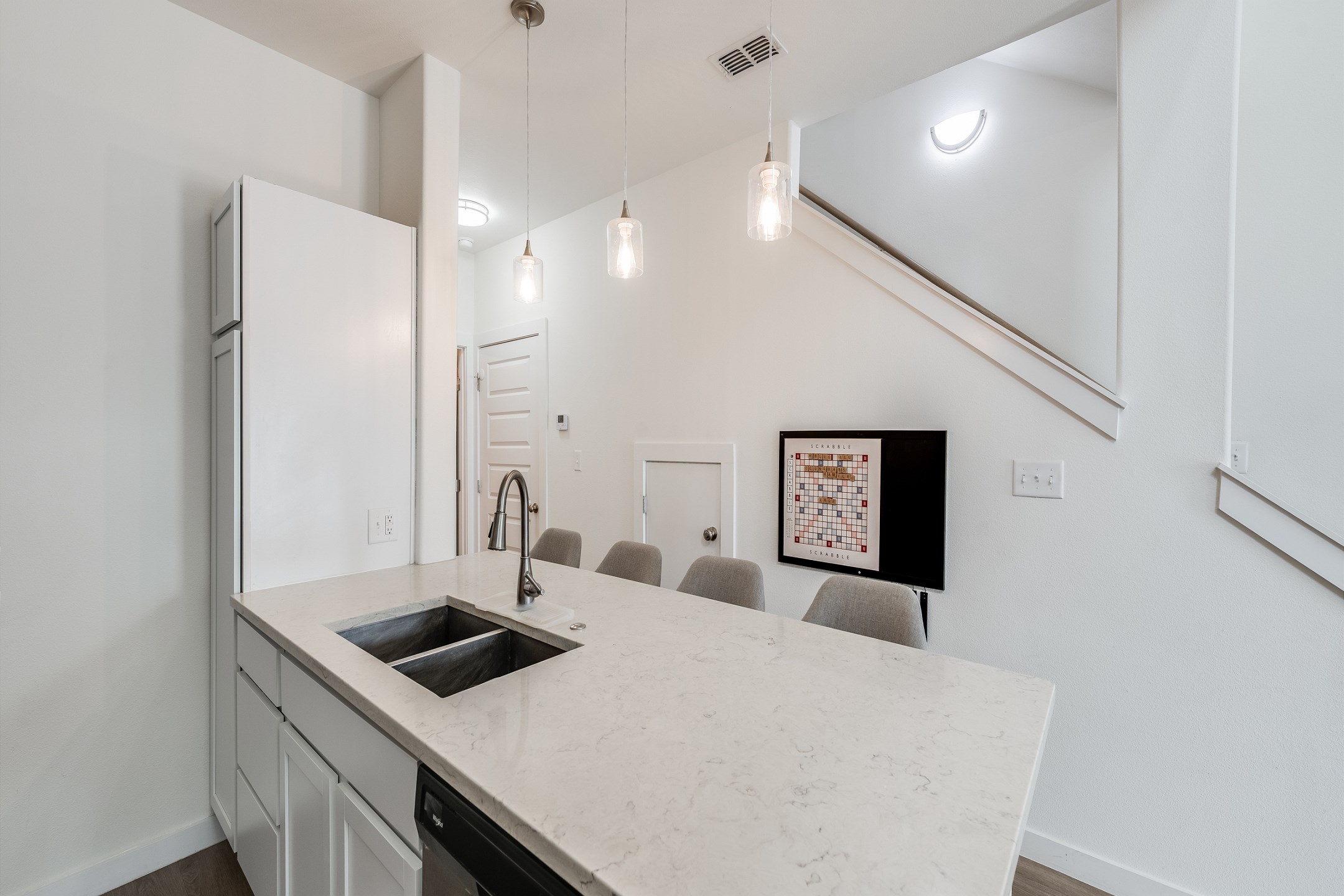 Cook, Dine, Relax in this Open Kitchen with Granite & Stainless Appliances.