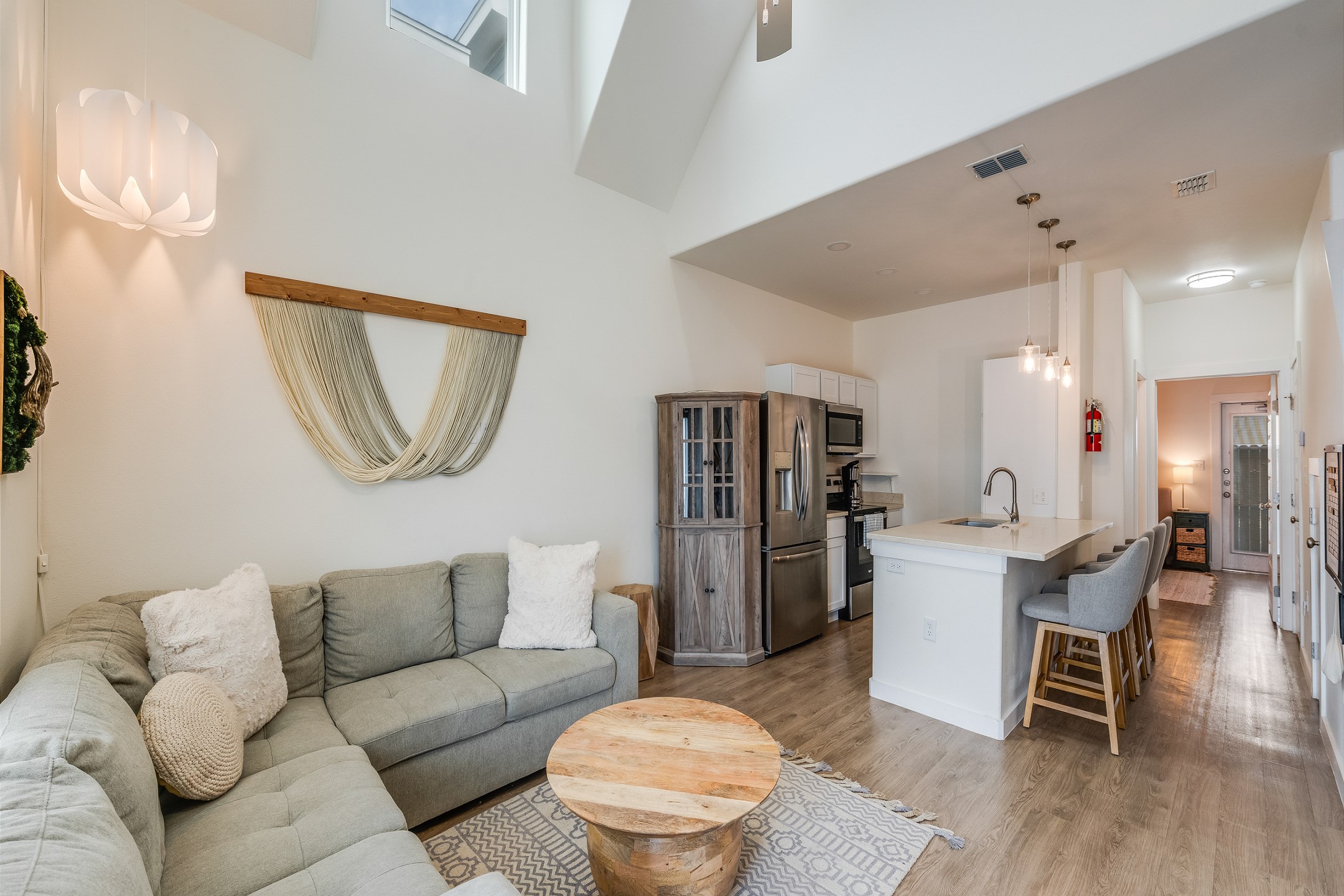 Open concept living and kitchen make sure no one's left out.