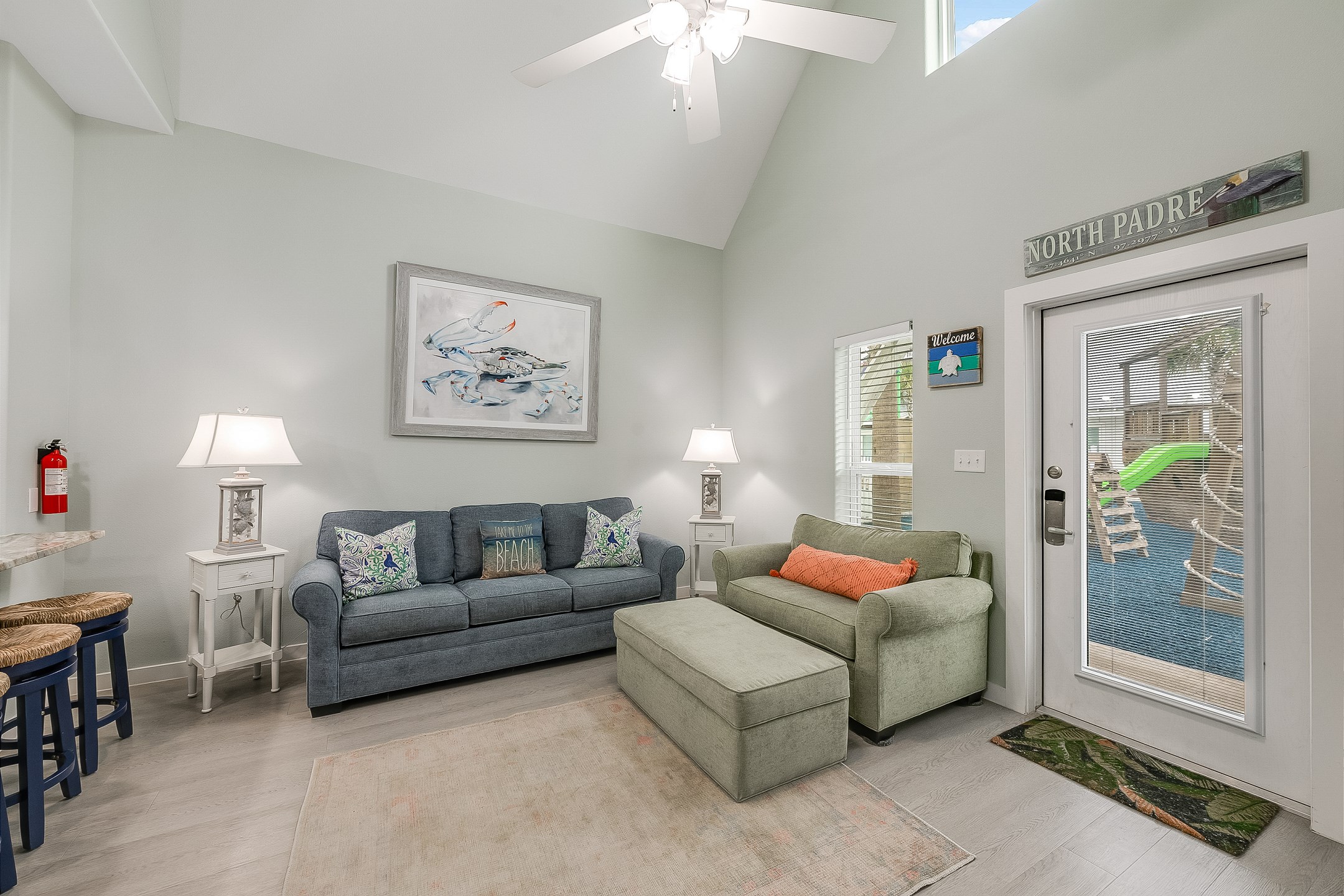 Queen sleeper sofa and twin sleeper adds flexible sleeping in the living area