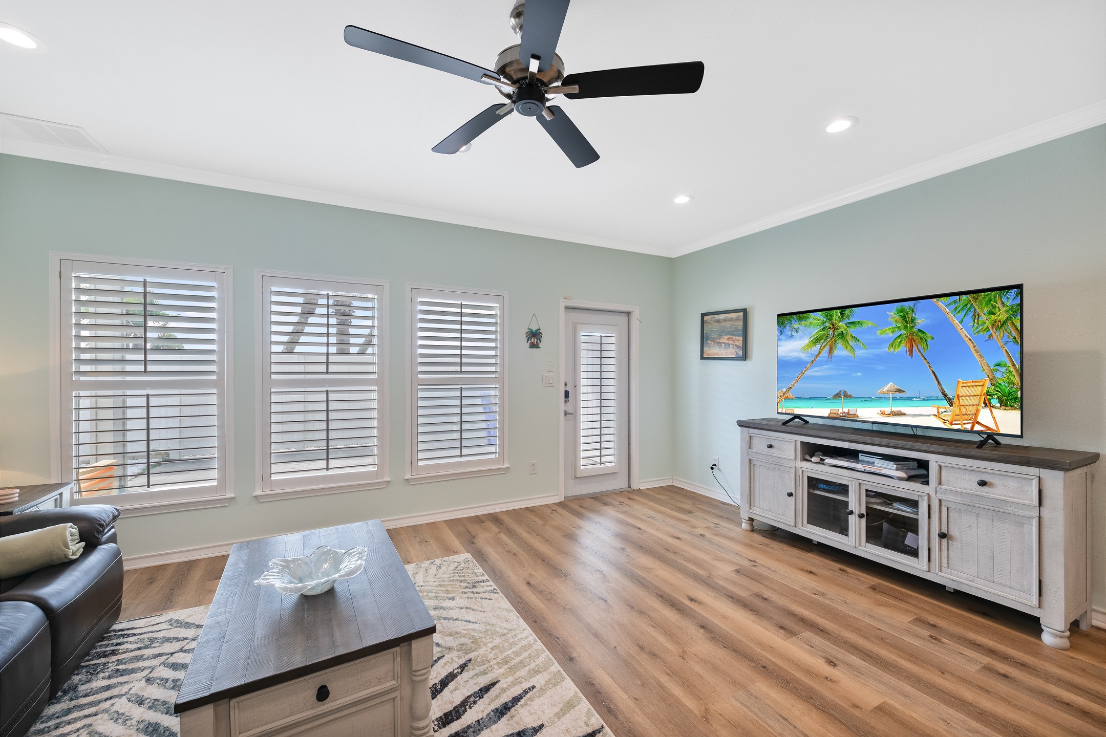 Spacious living area perfect for relaxing after a day at the beach