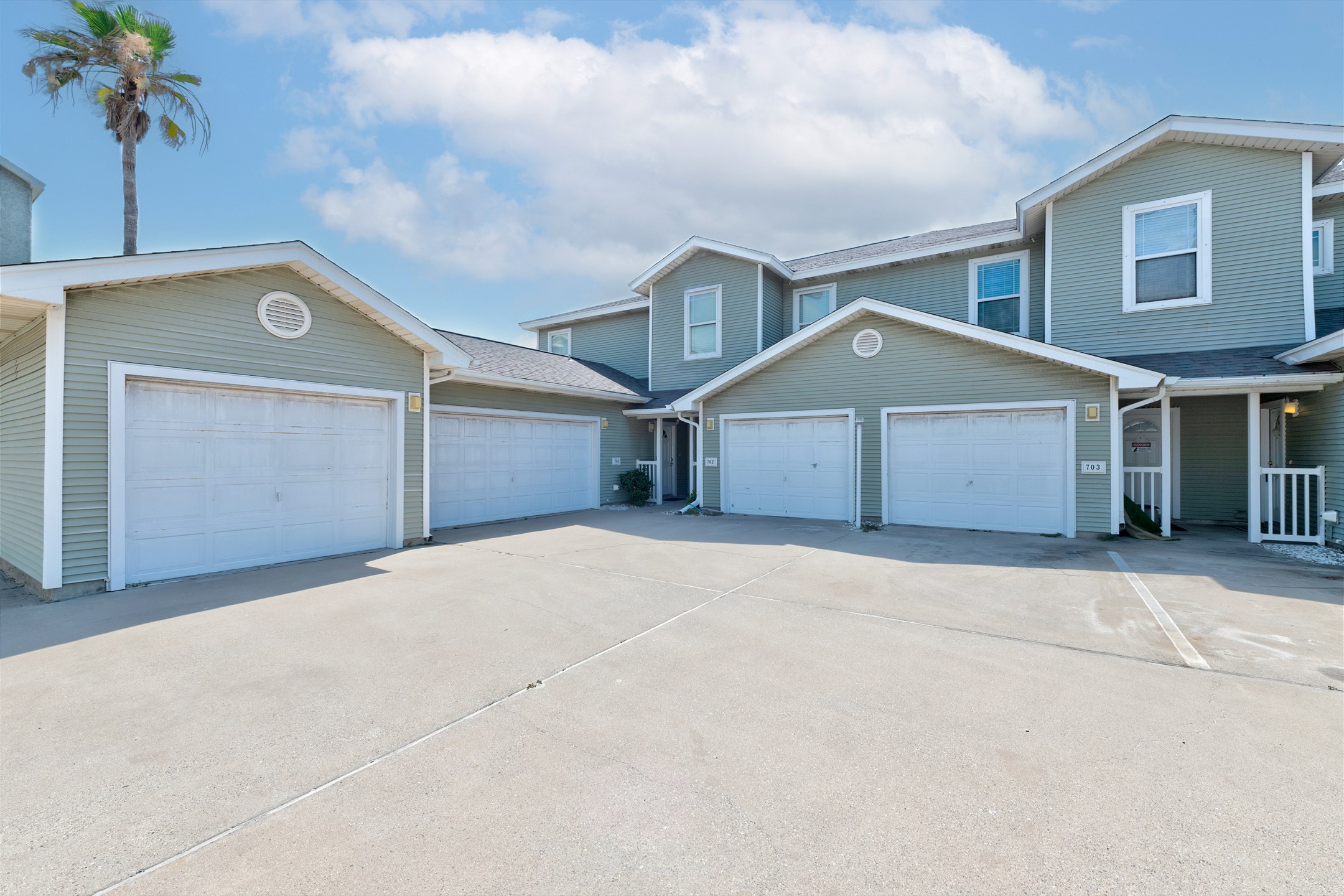Garage access with parking for one vehicle