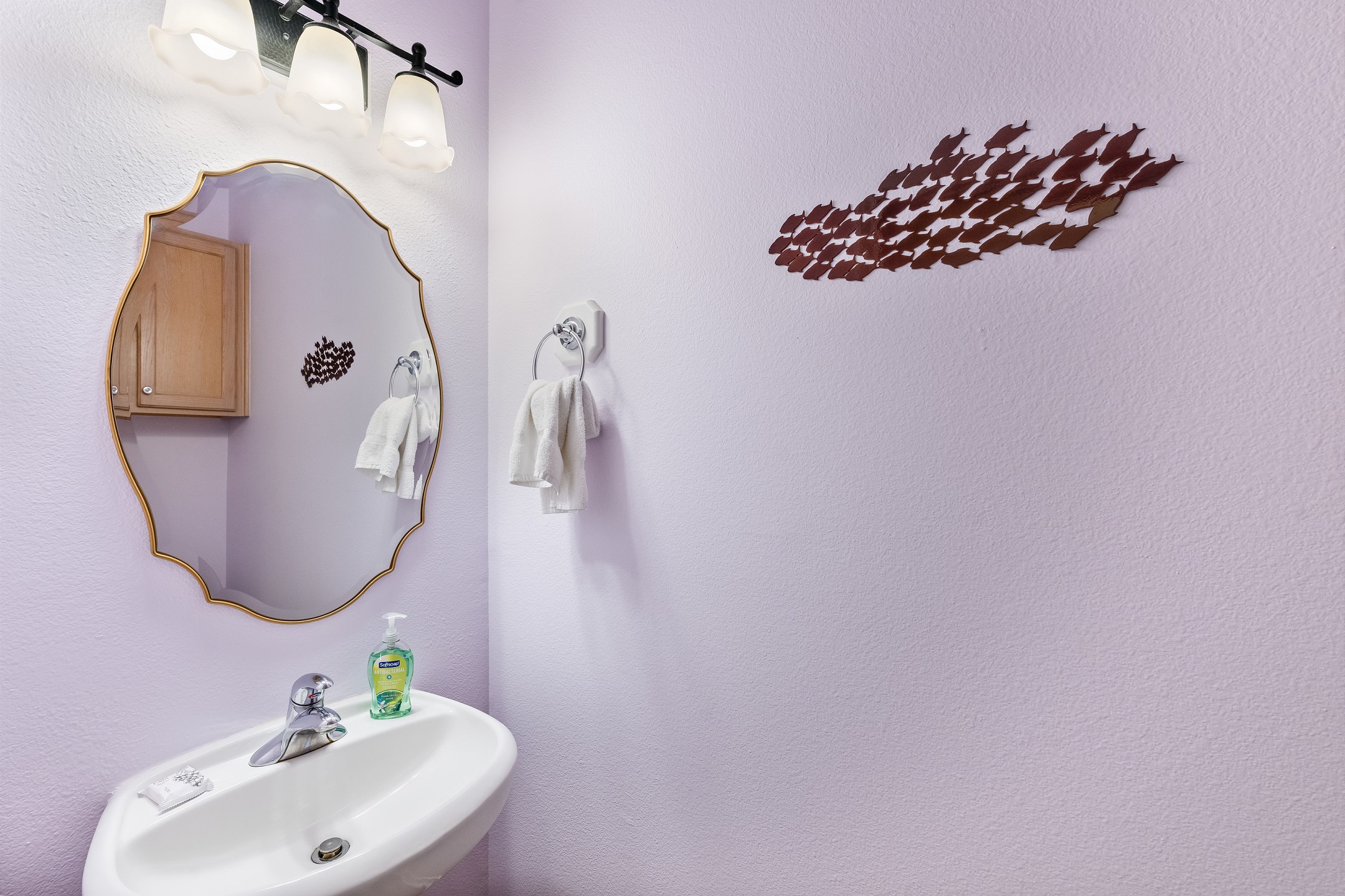 Half bathroom located downstairs 