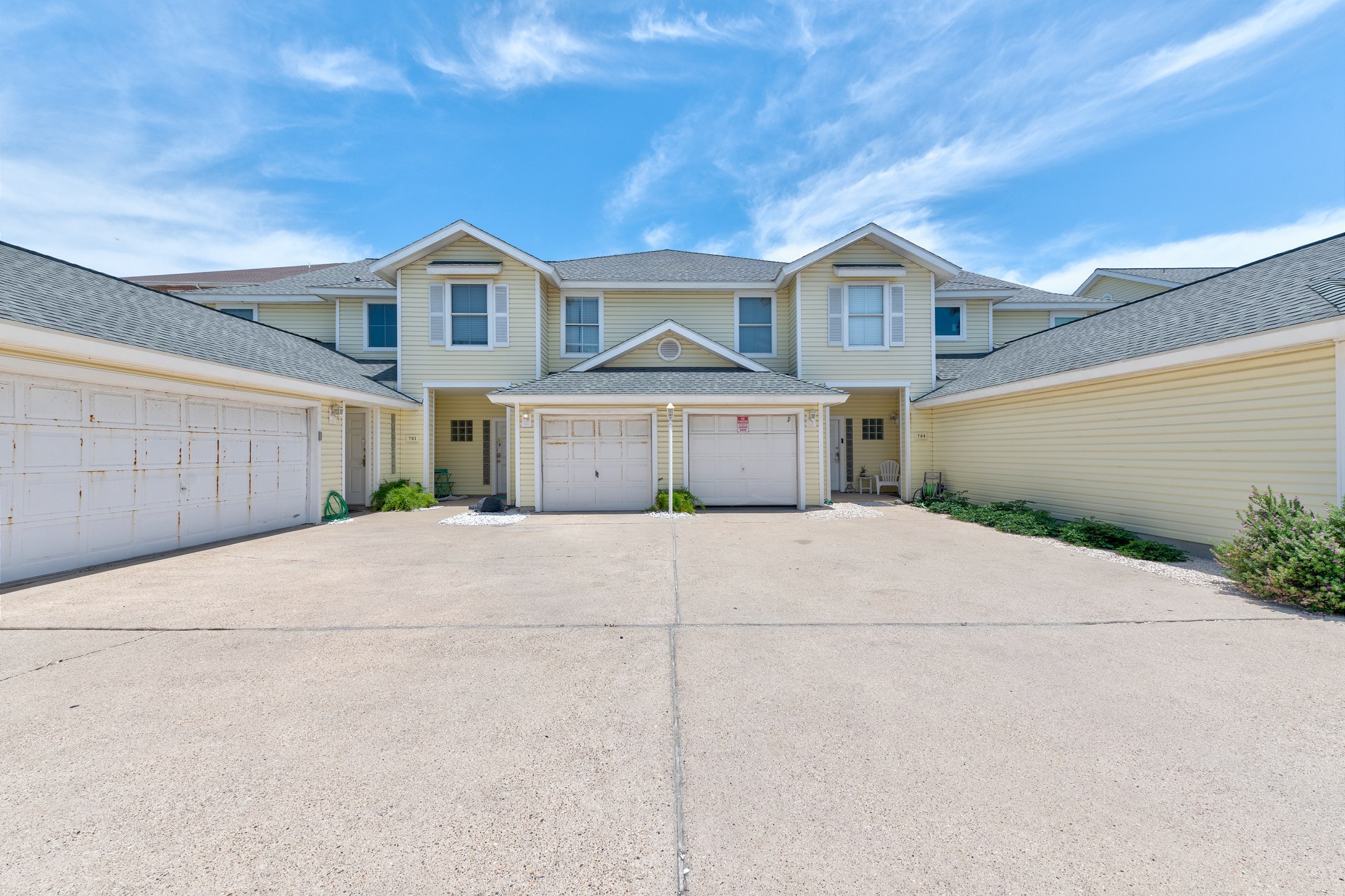 Front view of property with coded lock for extra security. 