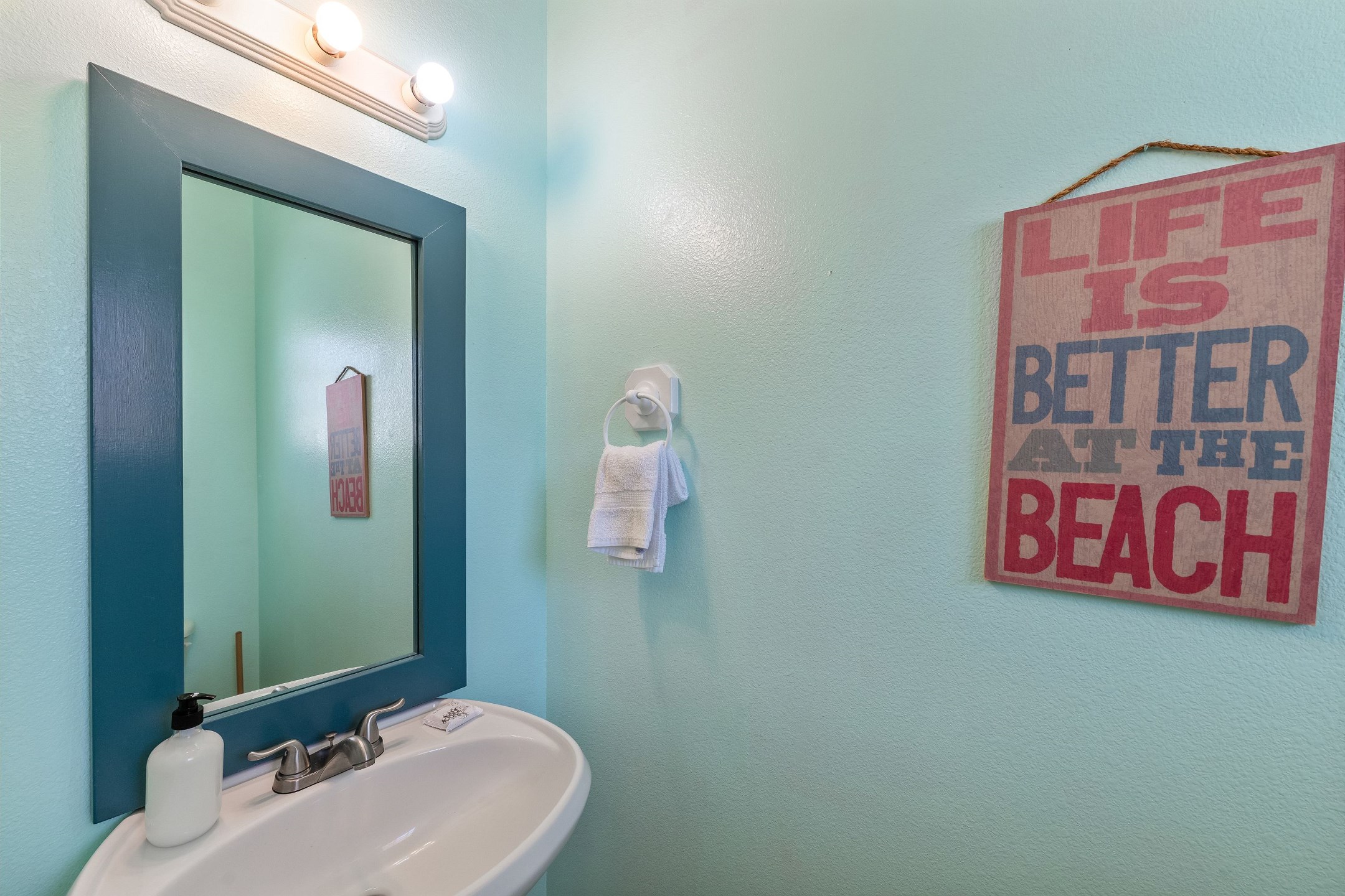 Half bathroom located on the first floor 