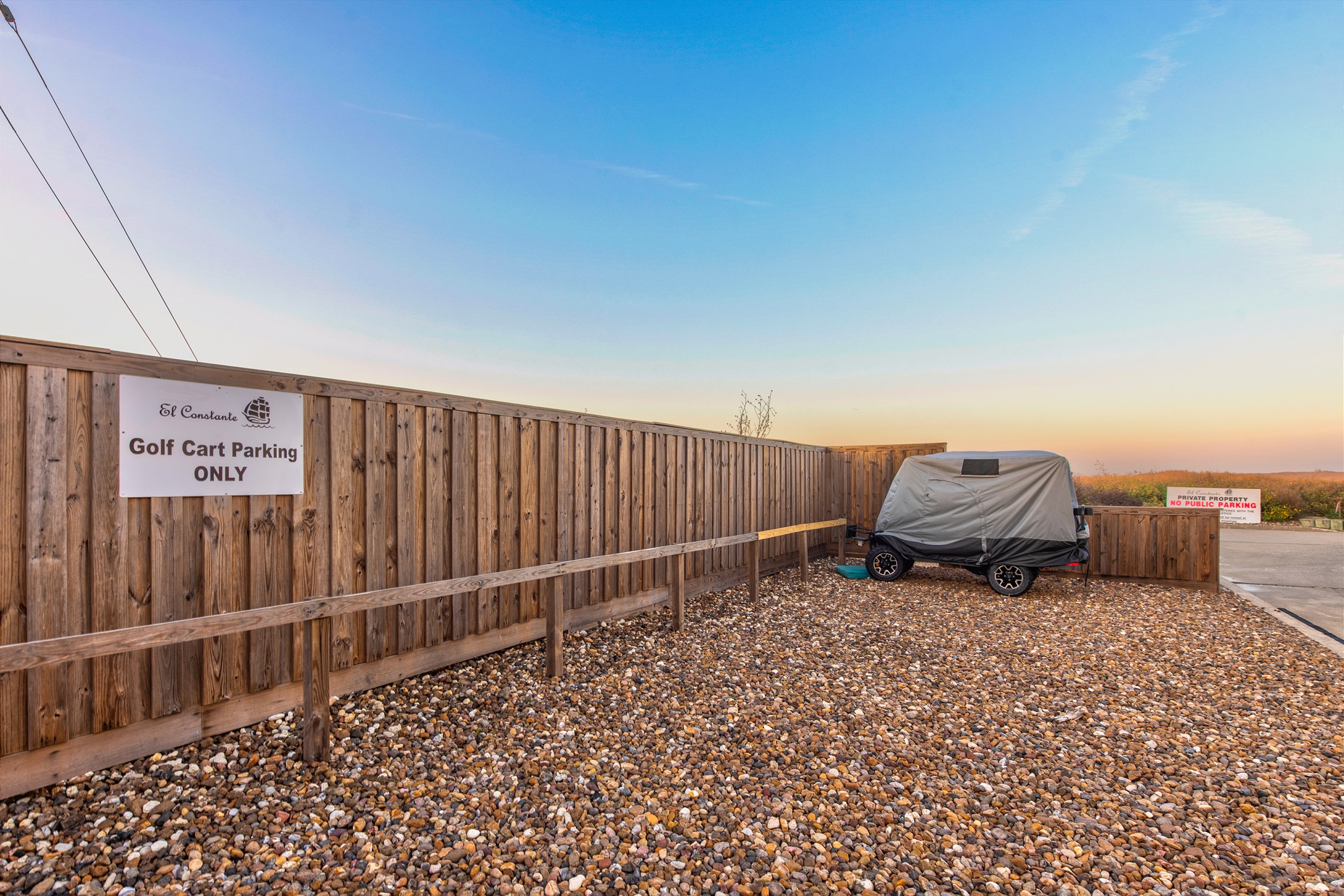 Designated golf cart parking for your convenience
