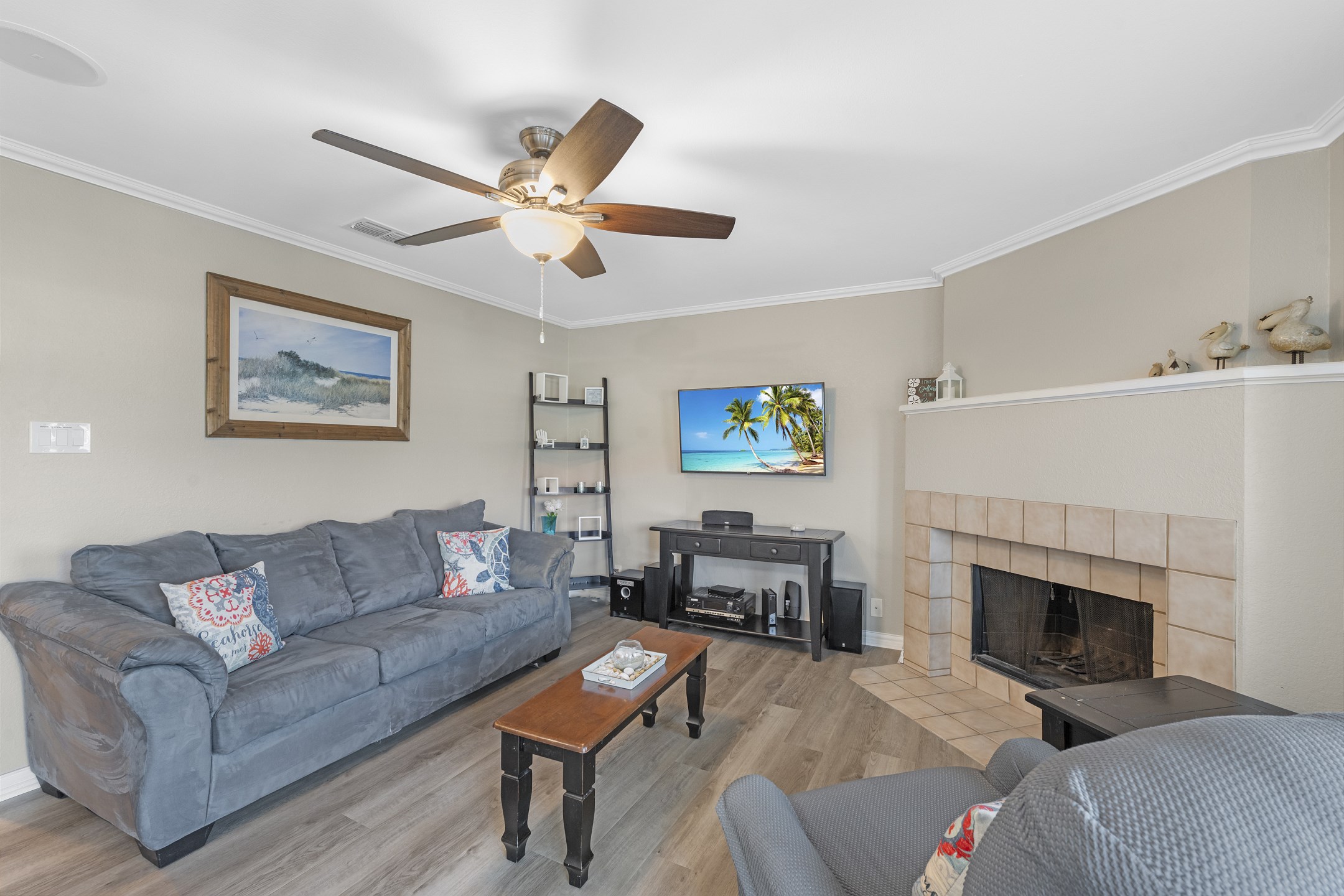 Plenty of room to kick back and enjoy a move night