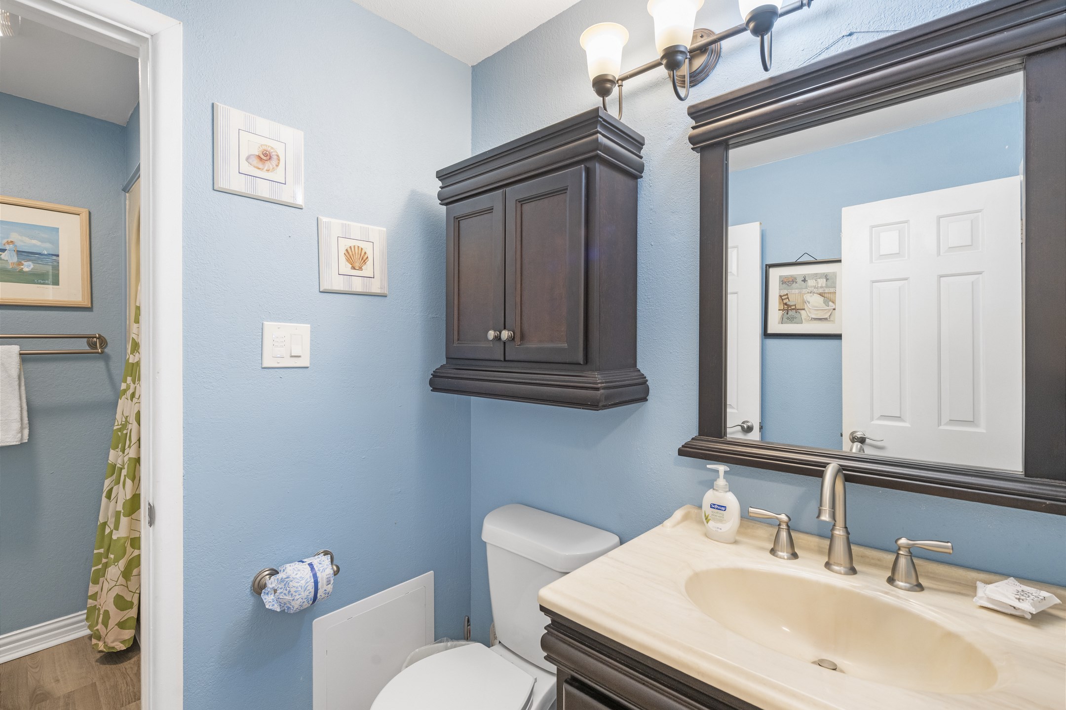 Freshly updated guest bathroom with modern fixtures