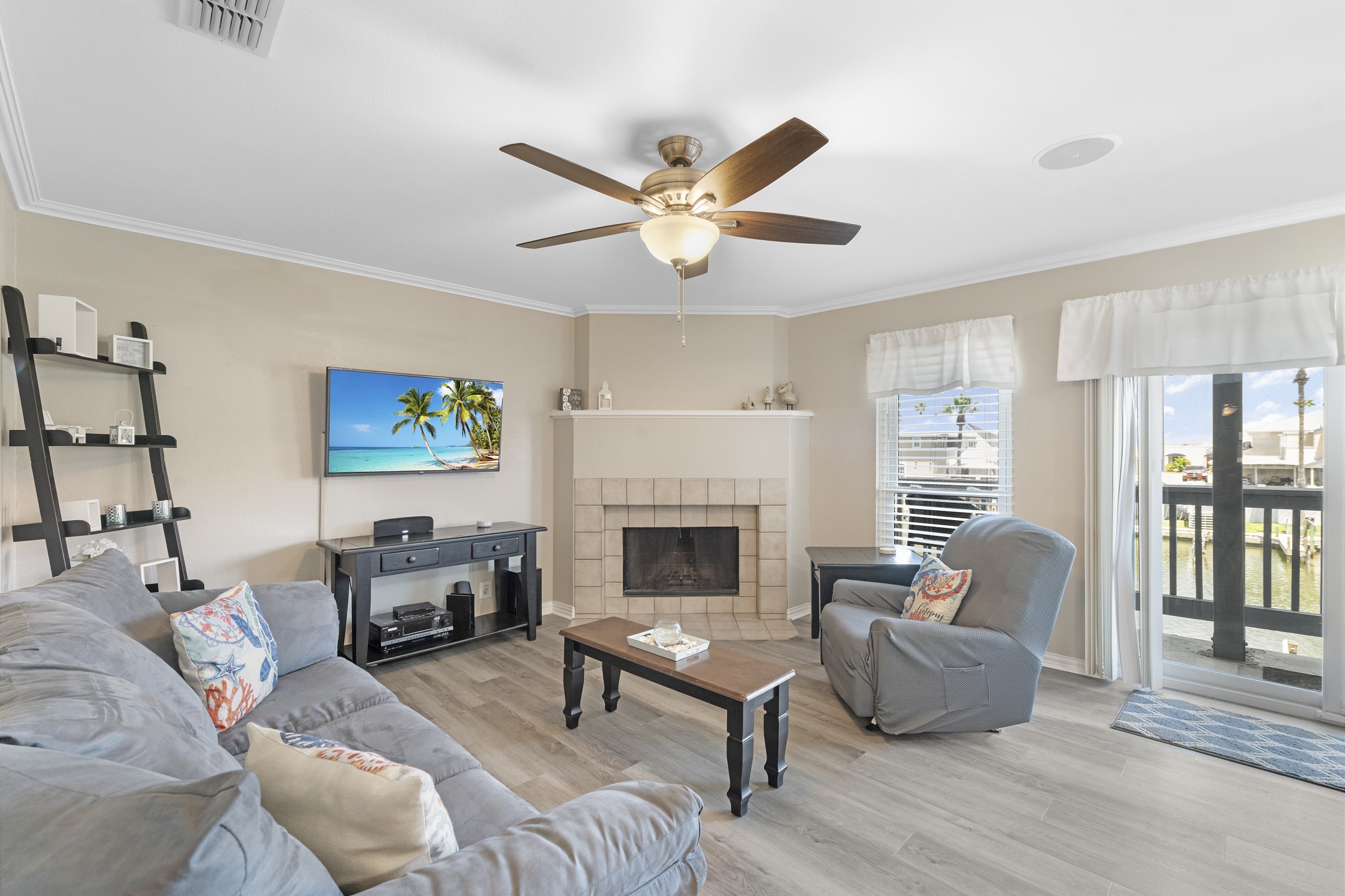 Open and spacious living room with plenty of natural light