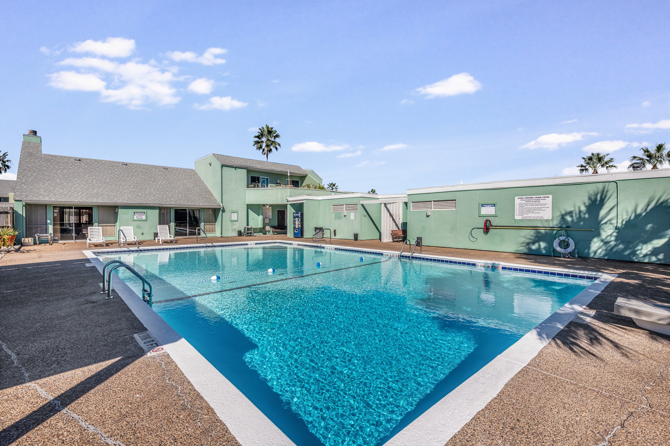 Admire the shimmering Puente Vista pool, perfect for refreshing dips after a long day of fun in the sun