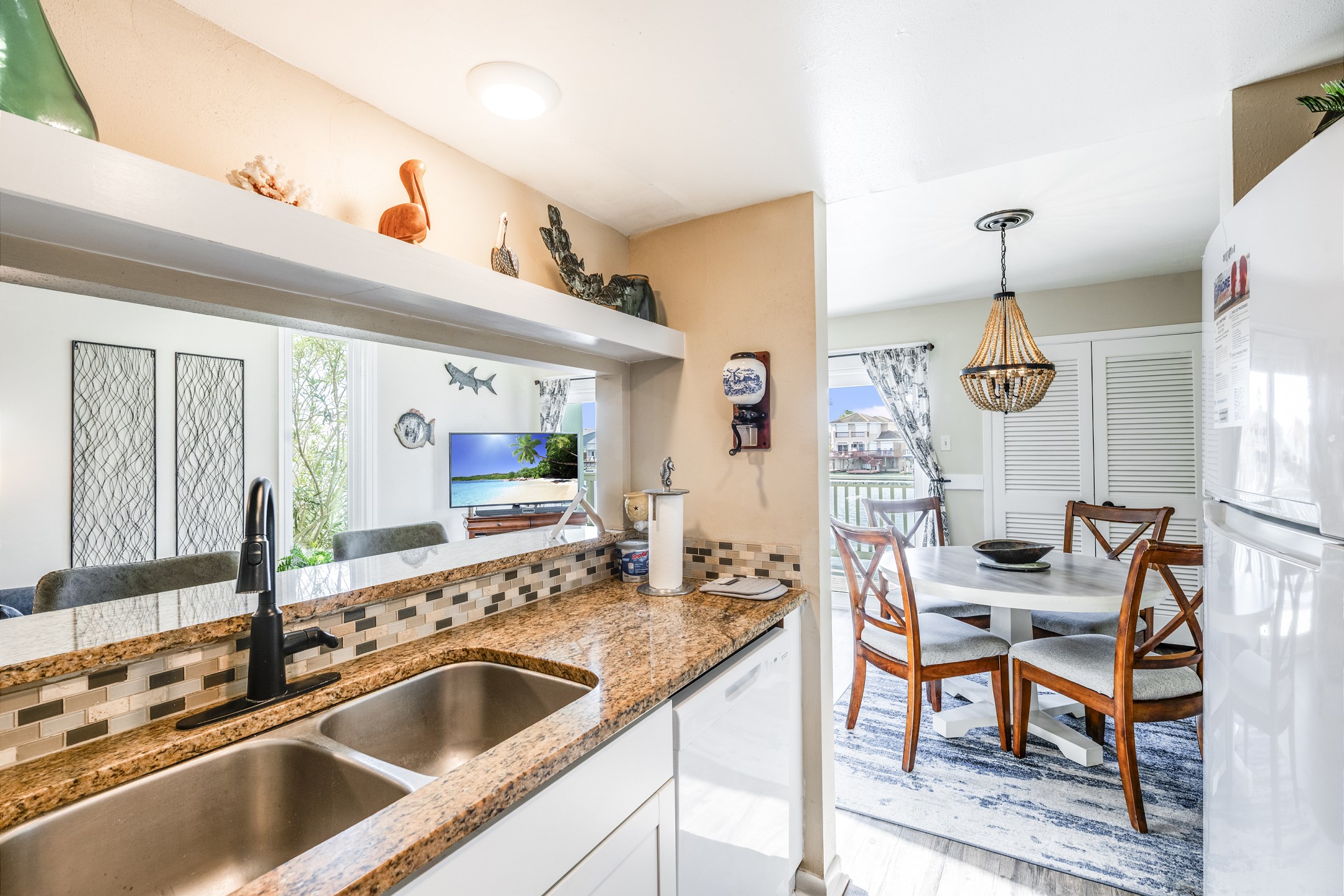 Guest-friendly kitchen designed for convenience and everyday cooking