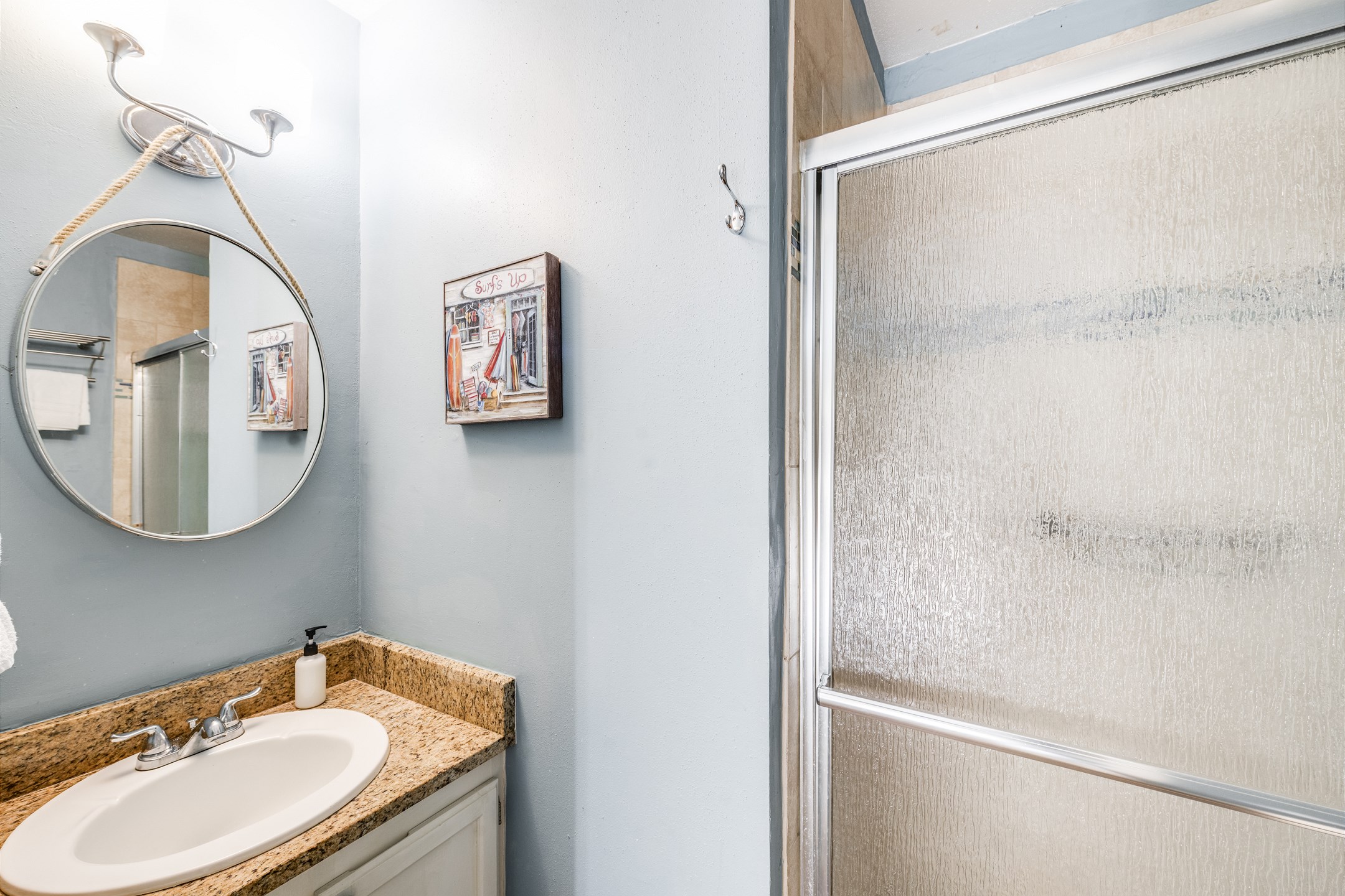Guest bathroom with walk in shower
