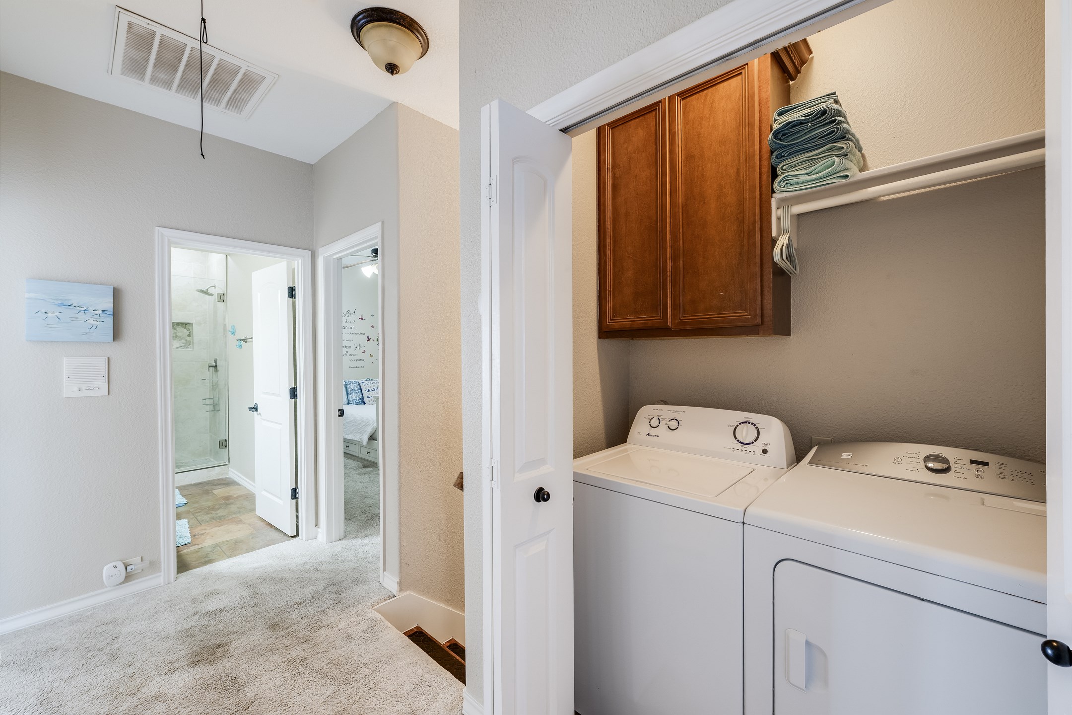 Washer and dryer on the third floor for guest use