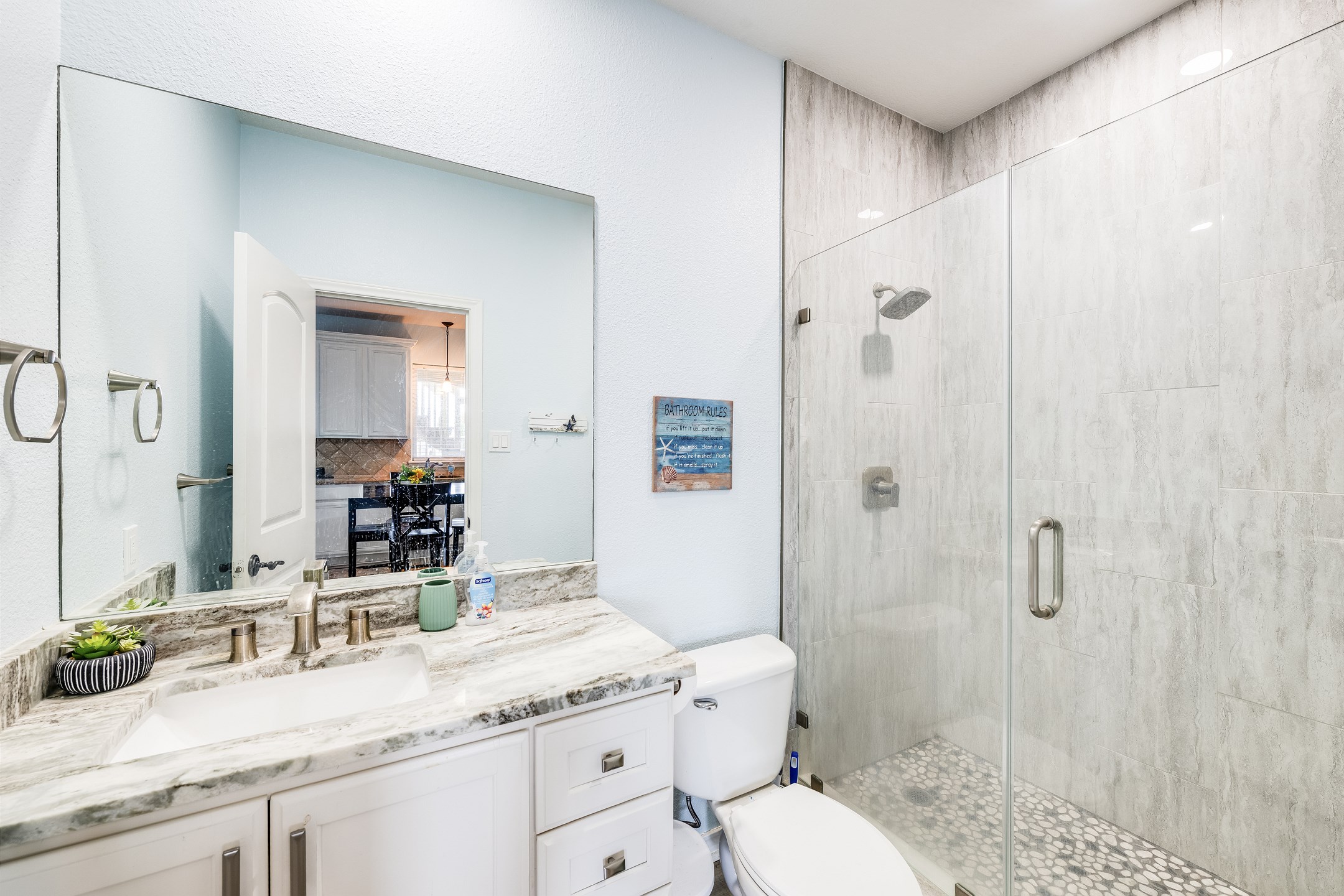 Private bathroom with walk in shower