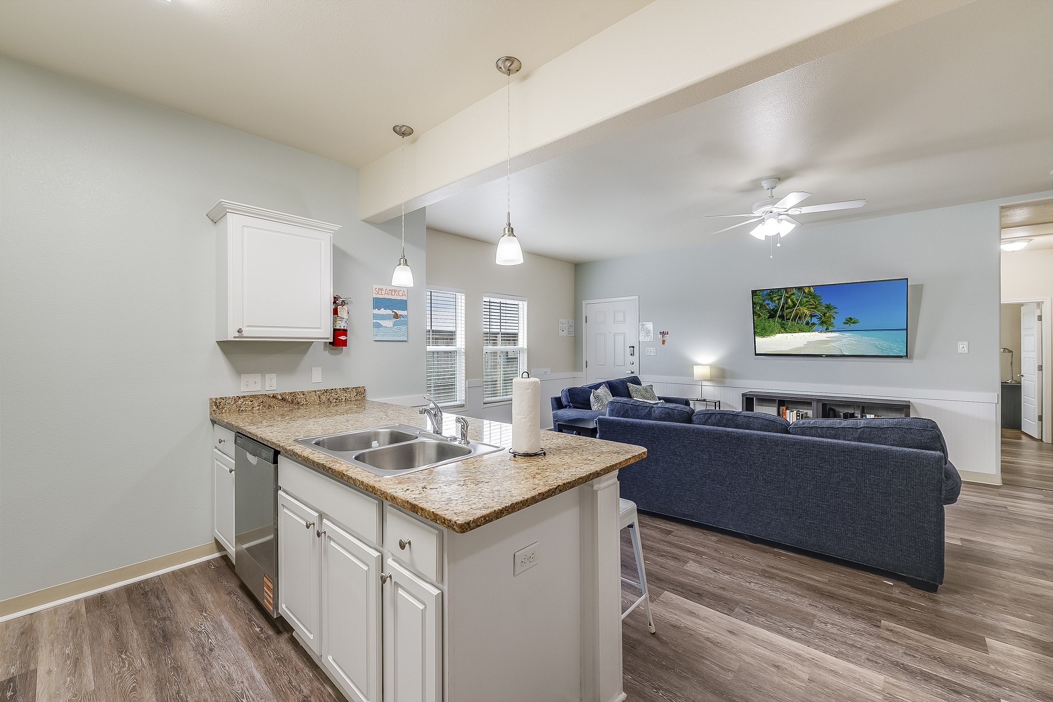 This kitchen is perfect for whipping up quick bites or indulging in culinary adventures during your stay