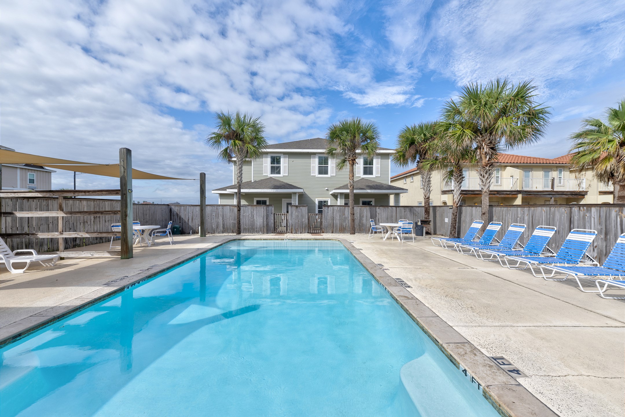 Spend your days poolside in the heated pool, ideal for cooling off or kicking back between beach trips