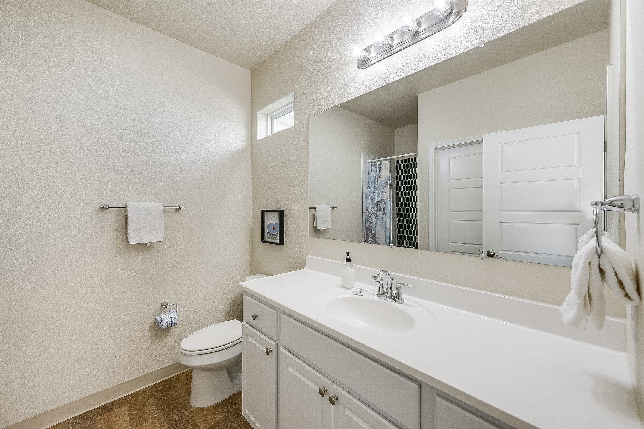 Guest bathroom on second floor with walk in shower 