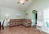 Living area with new queen size sleeper sofa 