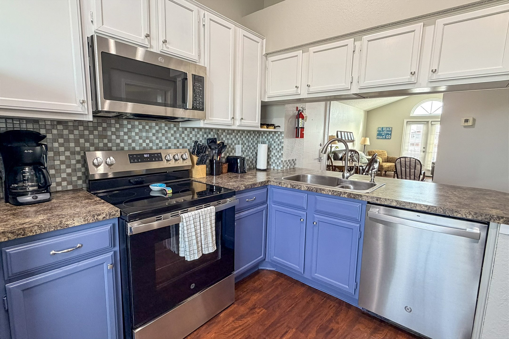 All the comforts of home in the kitchen area