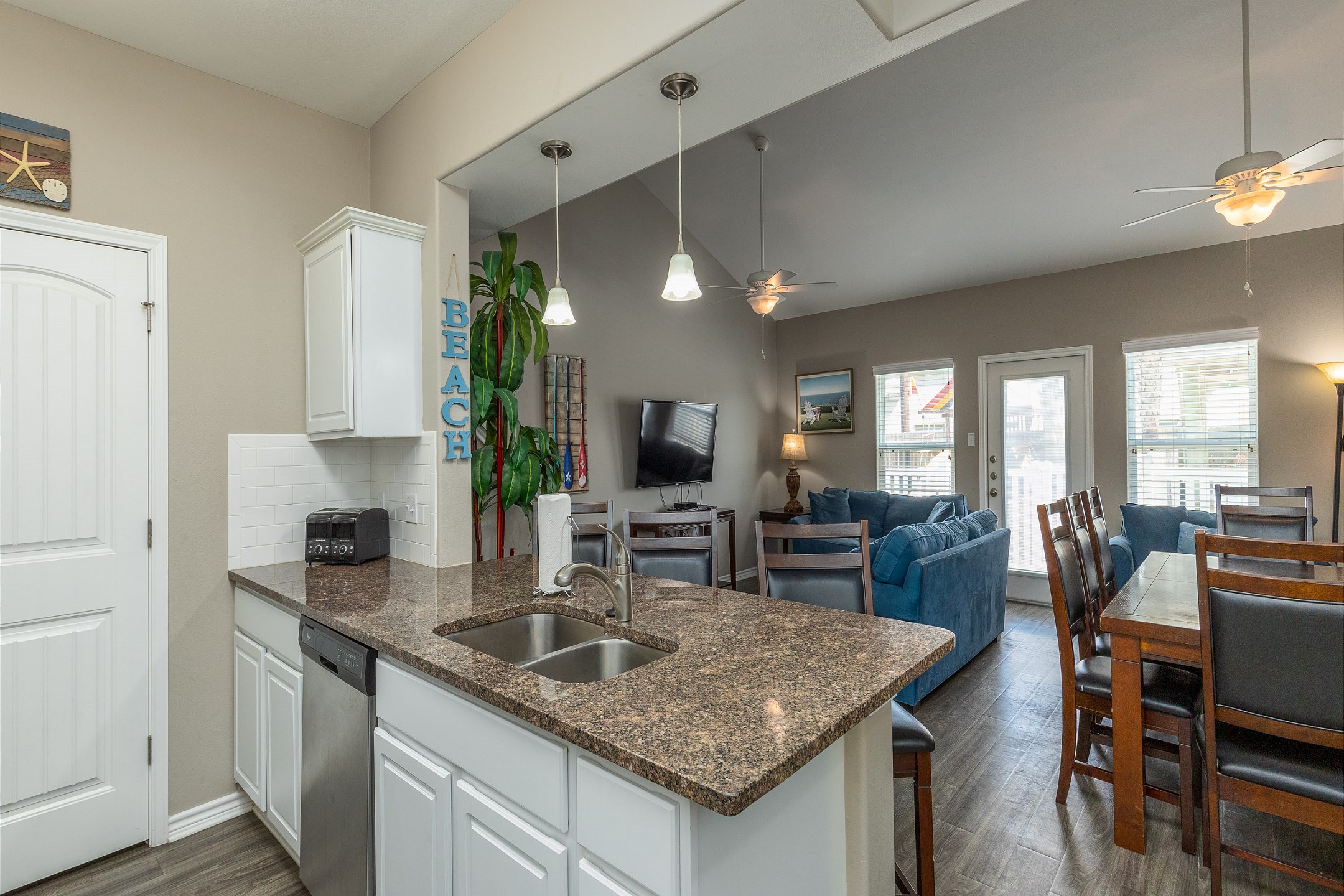 Modern kitchen with stainless steel appliances