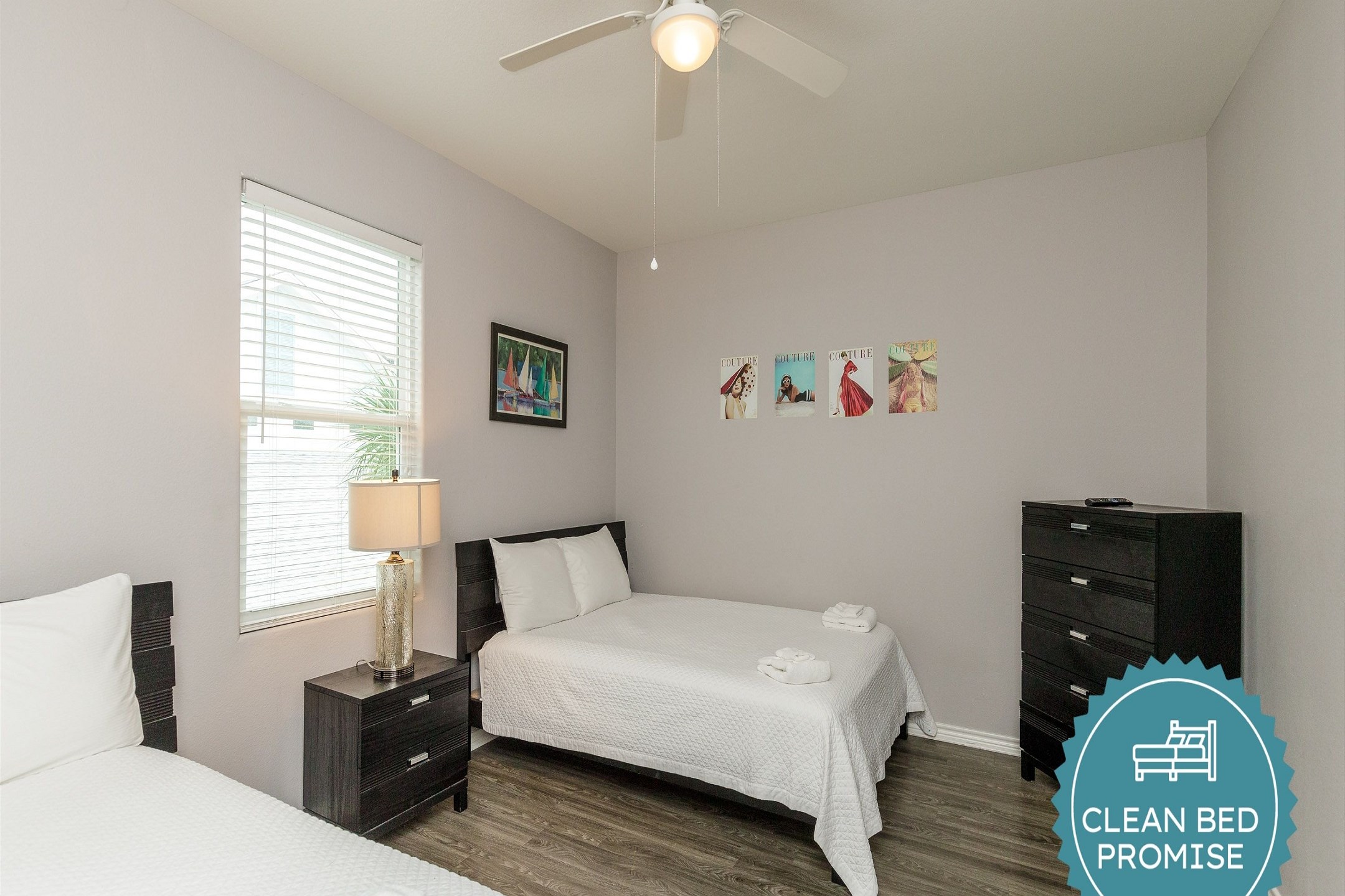 Sleep better at Padre Escapes with our exclusive Clean Bed Promise; providing fresh linens, comforters, and towels washed at high temperatures exceeding CDC recommendations, setting us apart for a truly restful vacation