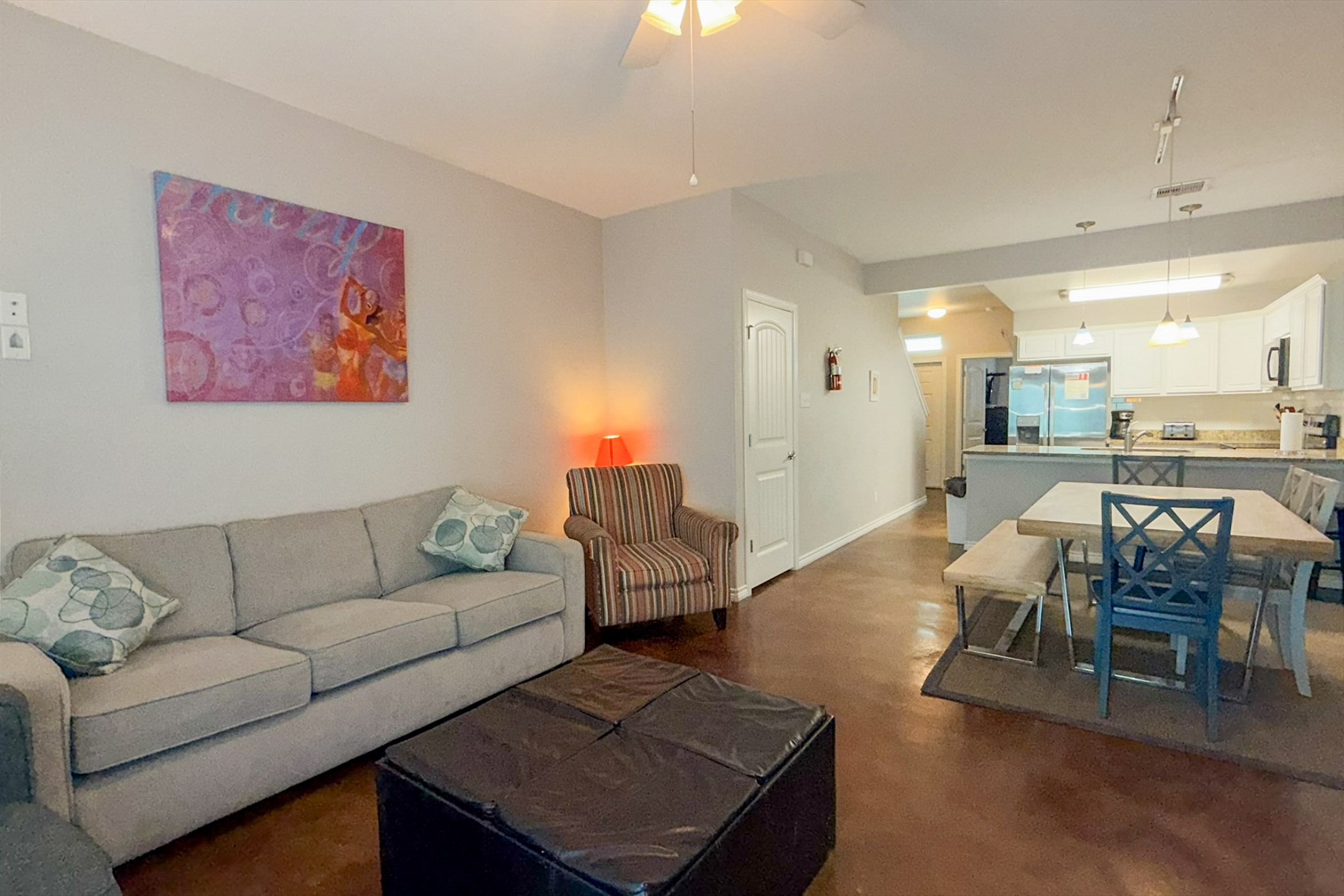 Spacious living area with cozy seating is ideal for spending time with loved ones