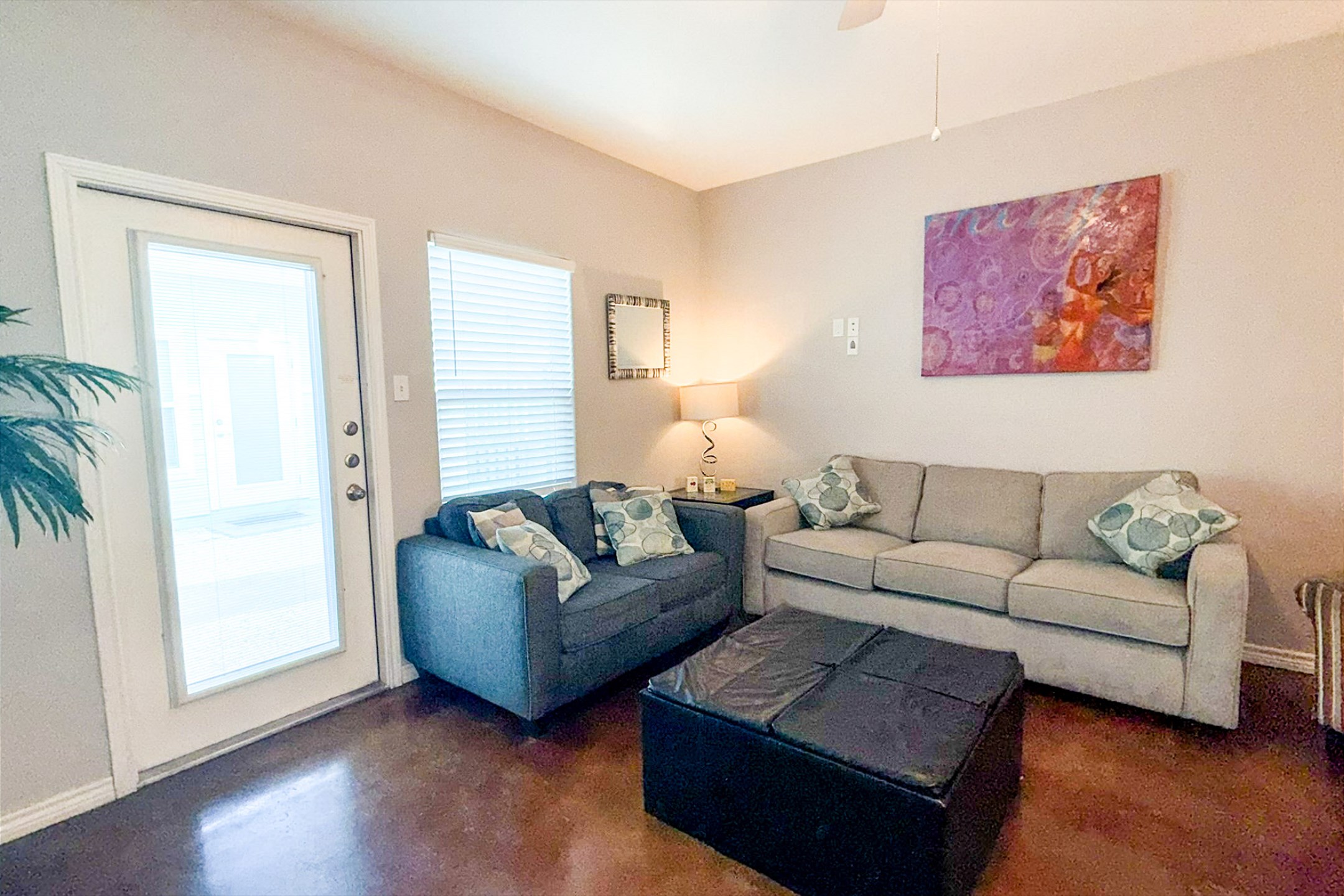 Stylish living with queen size sleeper sofa