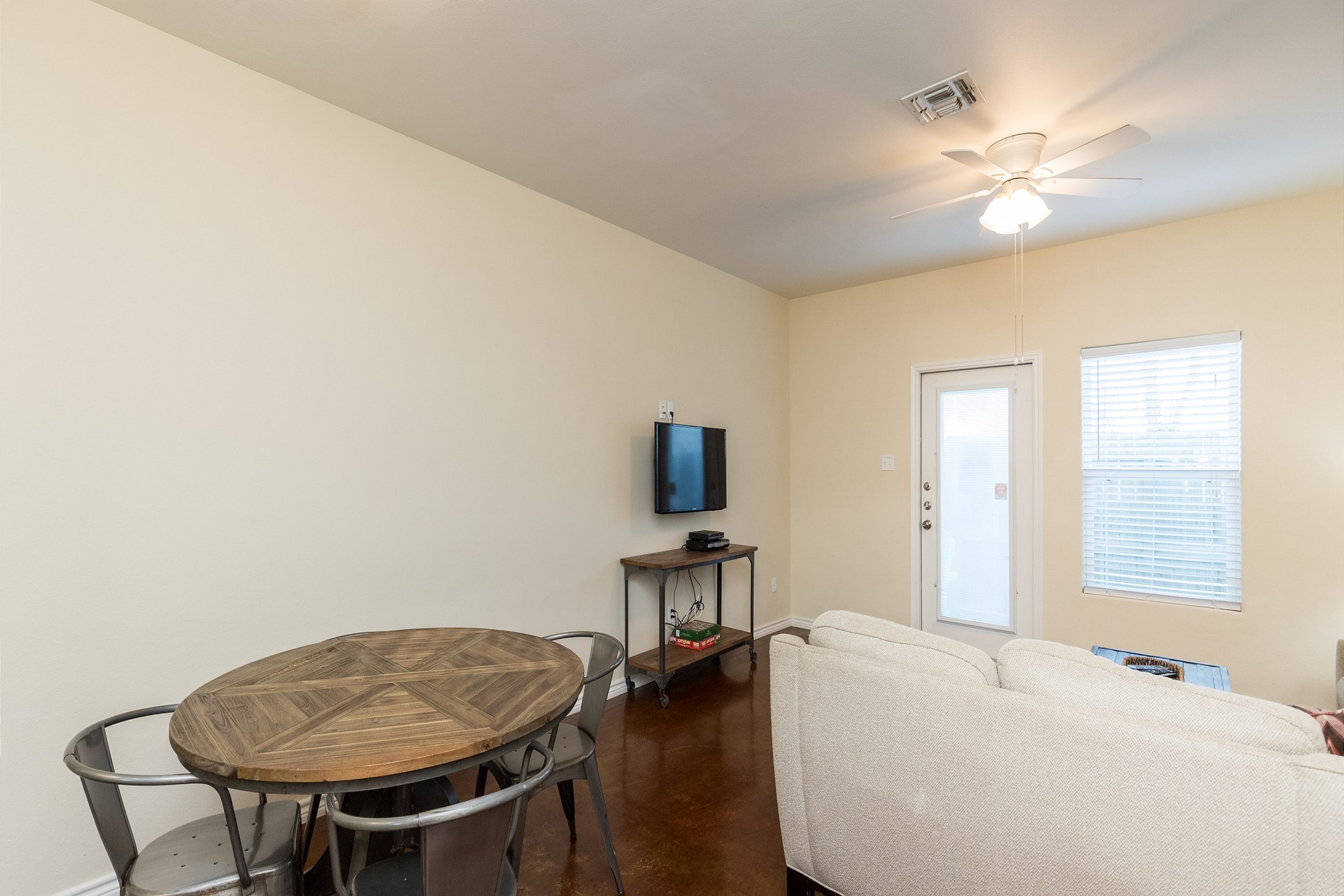 Private patio right outside living space 