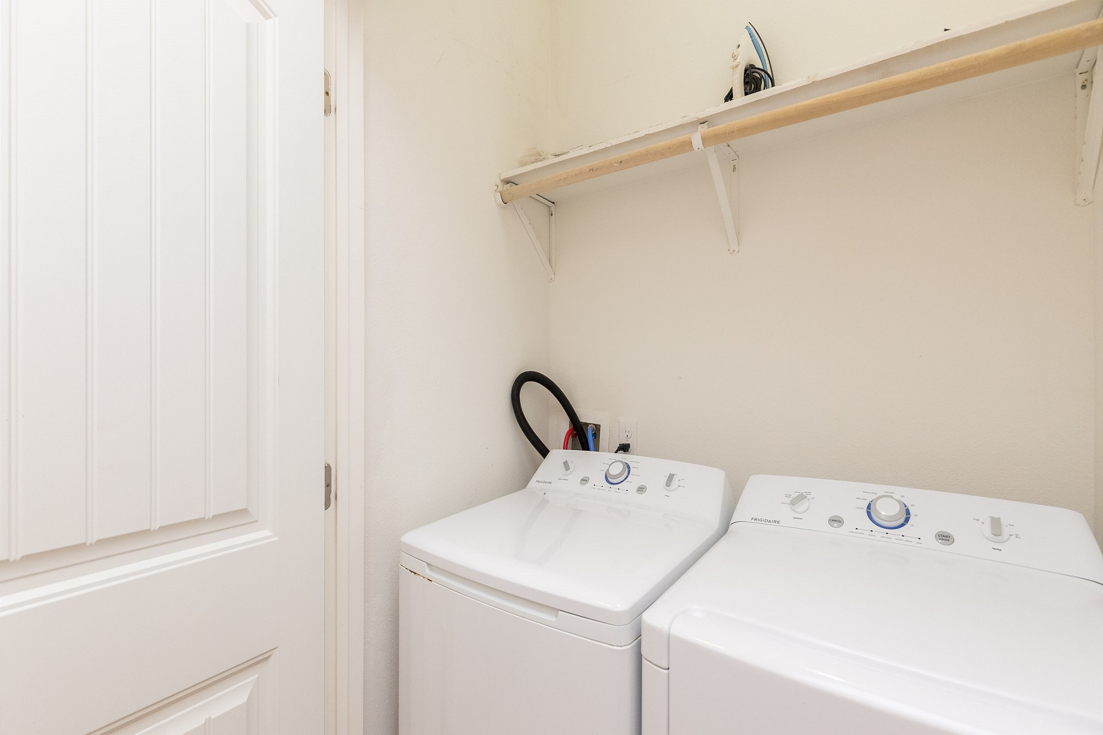 Washer and dryer located on the second floor 