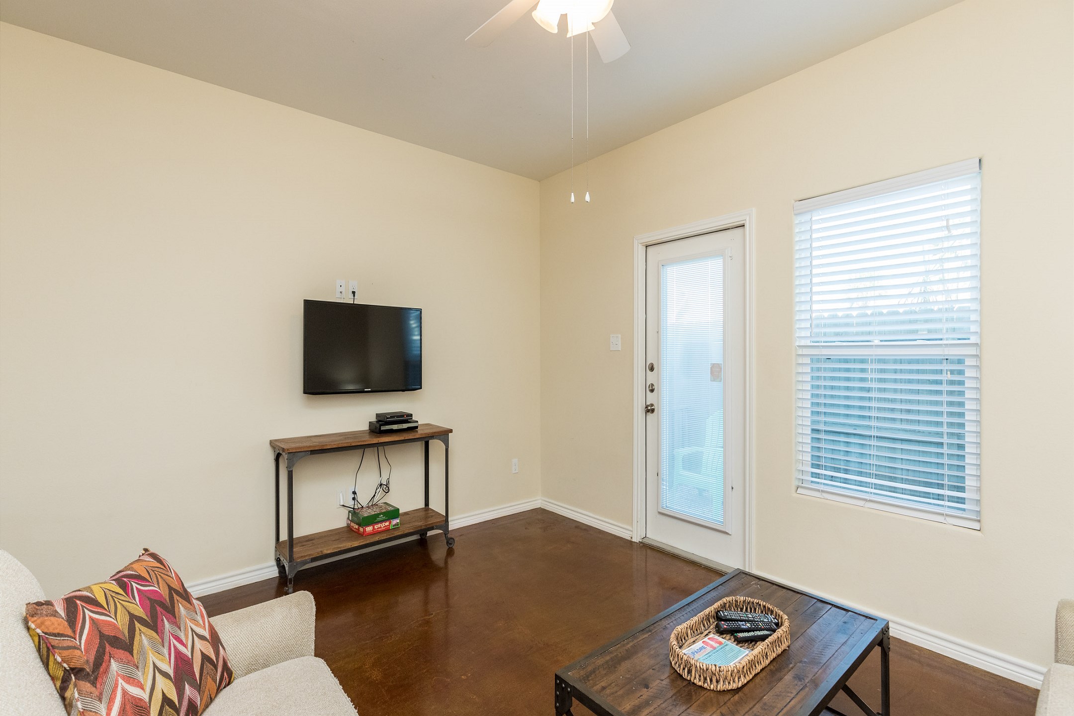 Relax with a good book or take a nap on the cozy couch