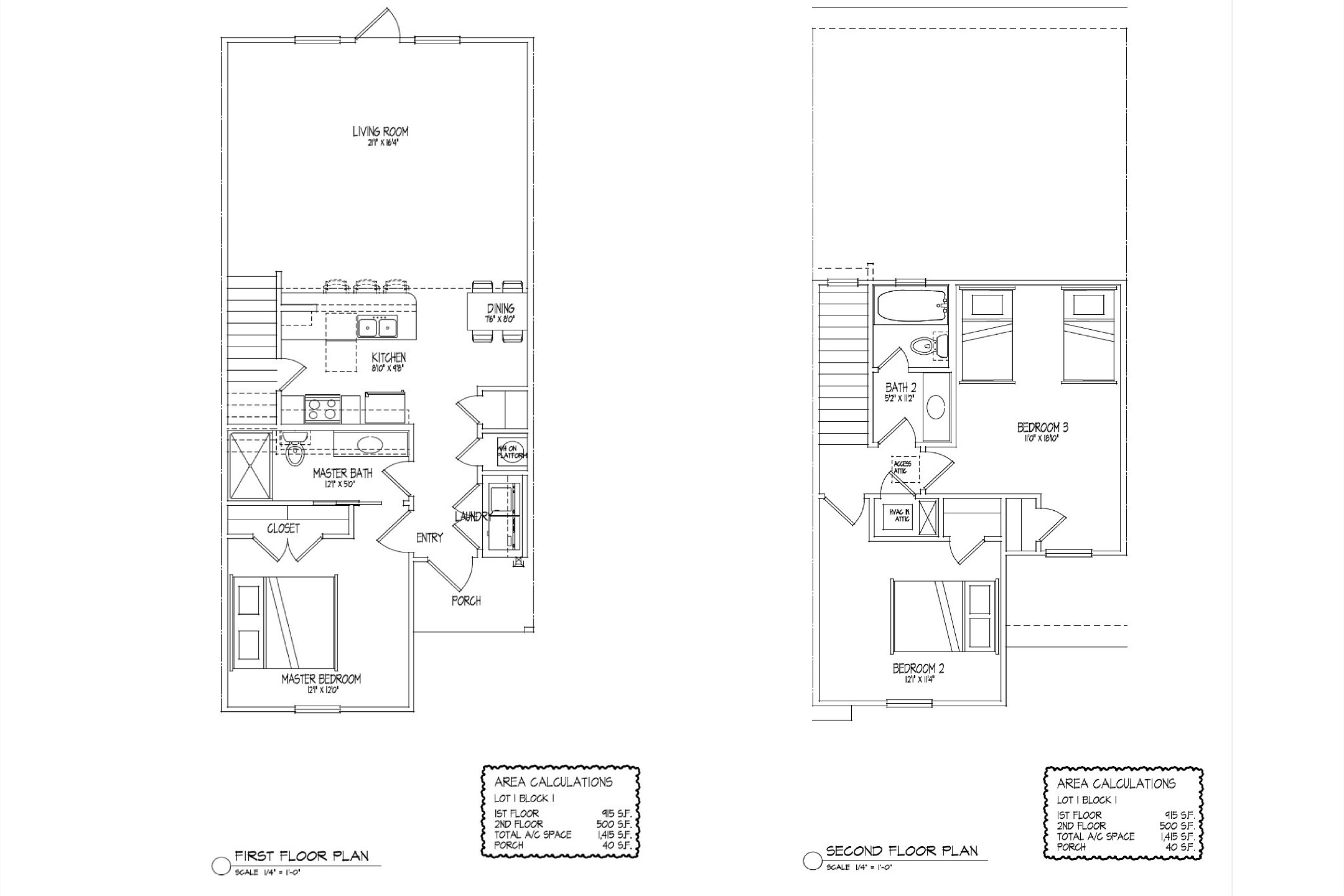 Floor plan, 1415SF