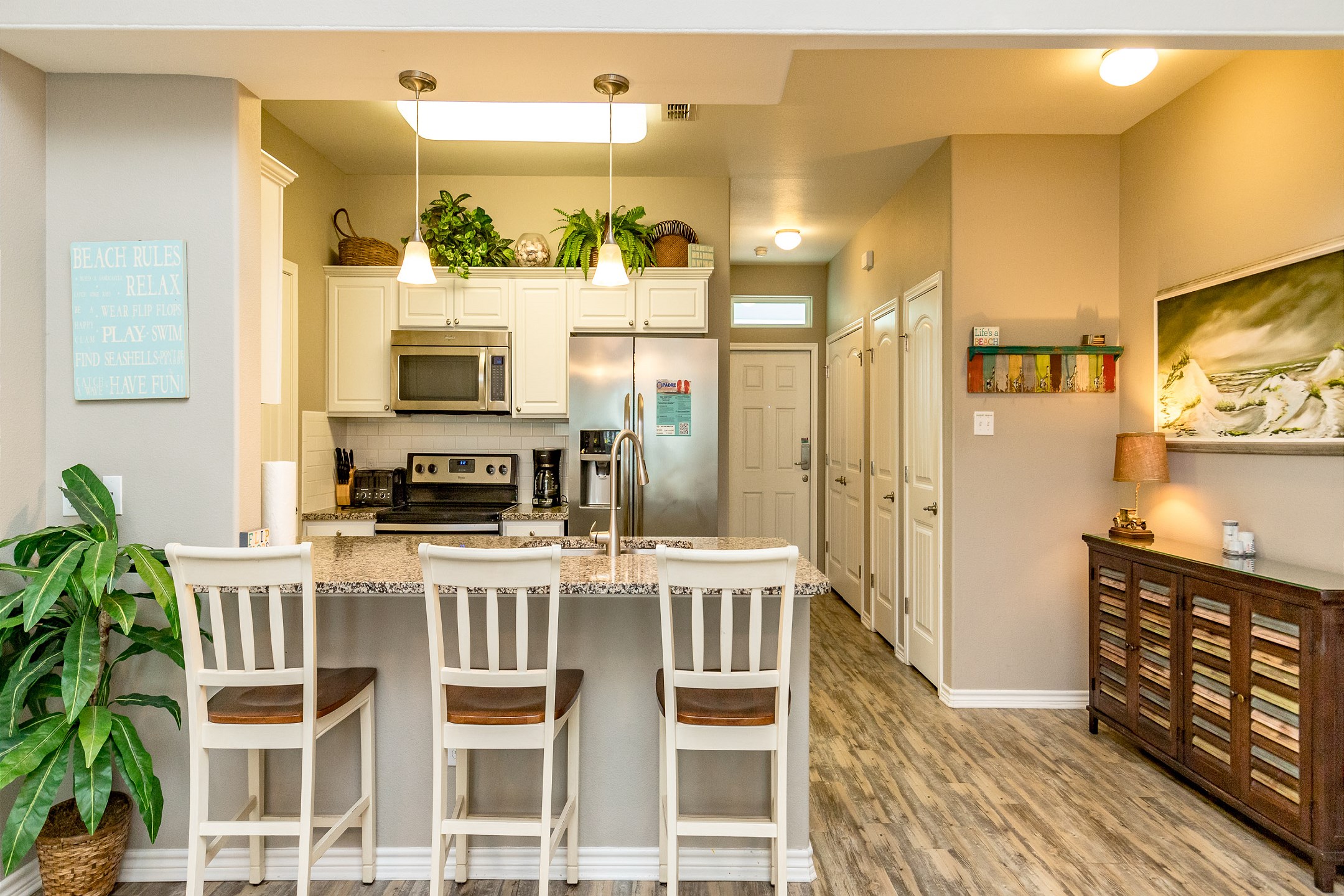 Welcoming kitchen with a cozy breakfast bar