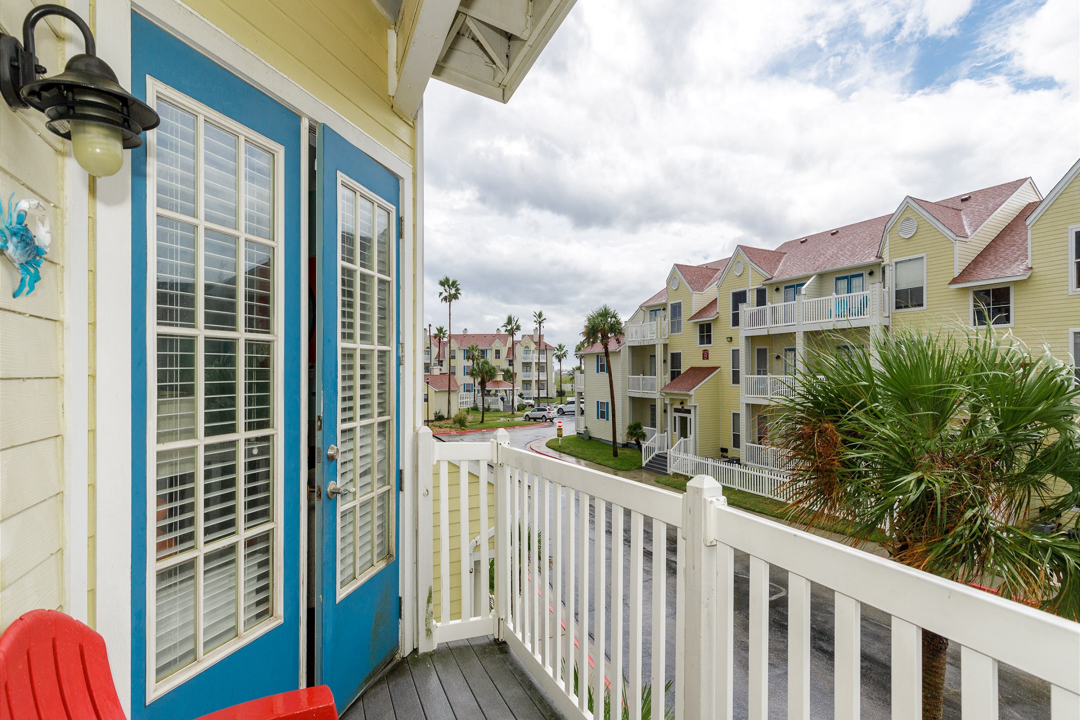 Private balcony with comfy seating 