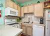 Lovely kitchen area with plenty of storage and counter space