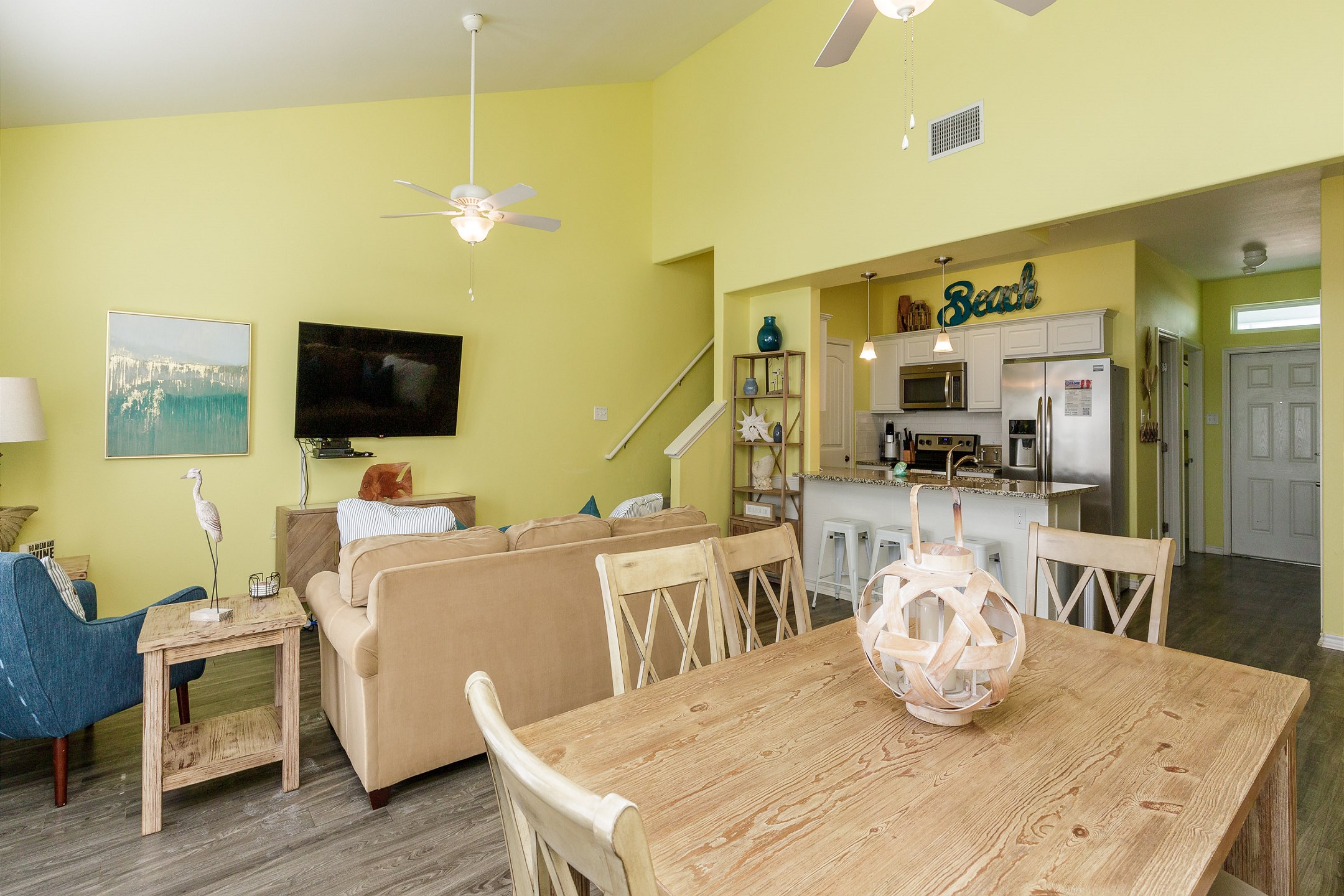 Timeless dining area with coastal charm and elegance