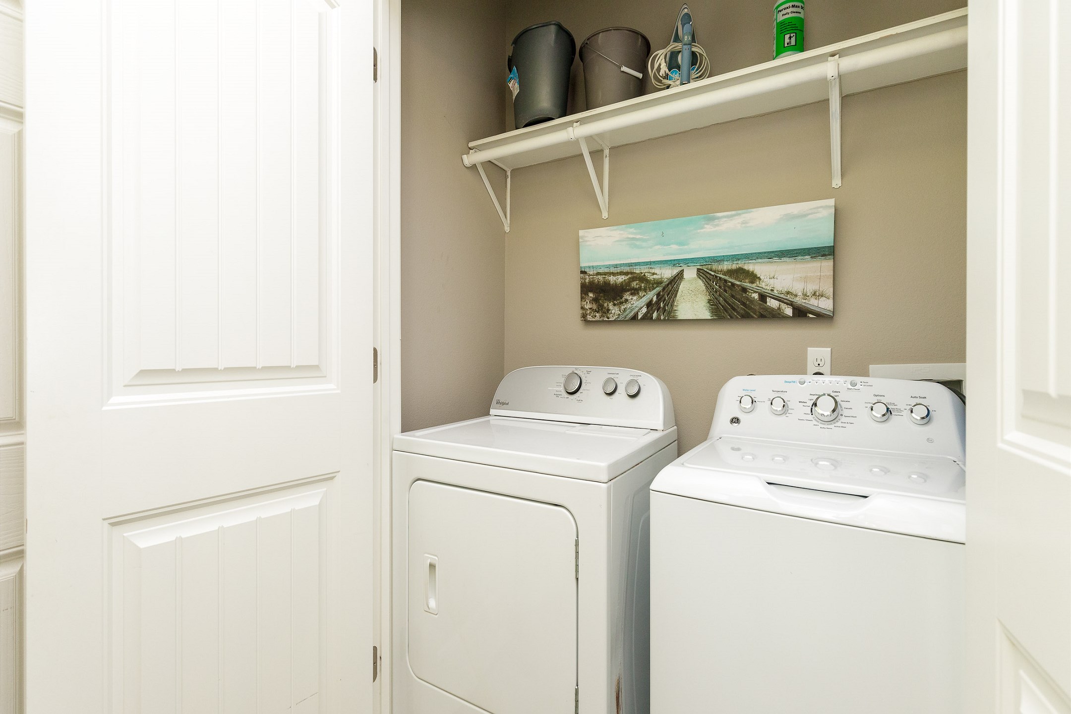 Washer and dryer in property for guest use