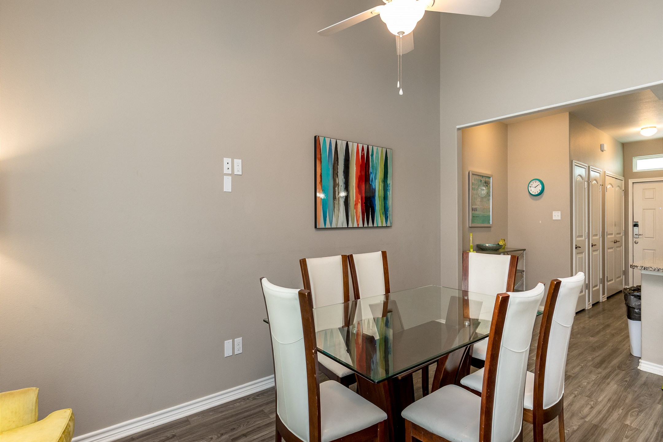 Dining table with seating for six