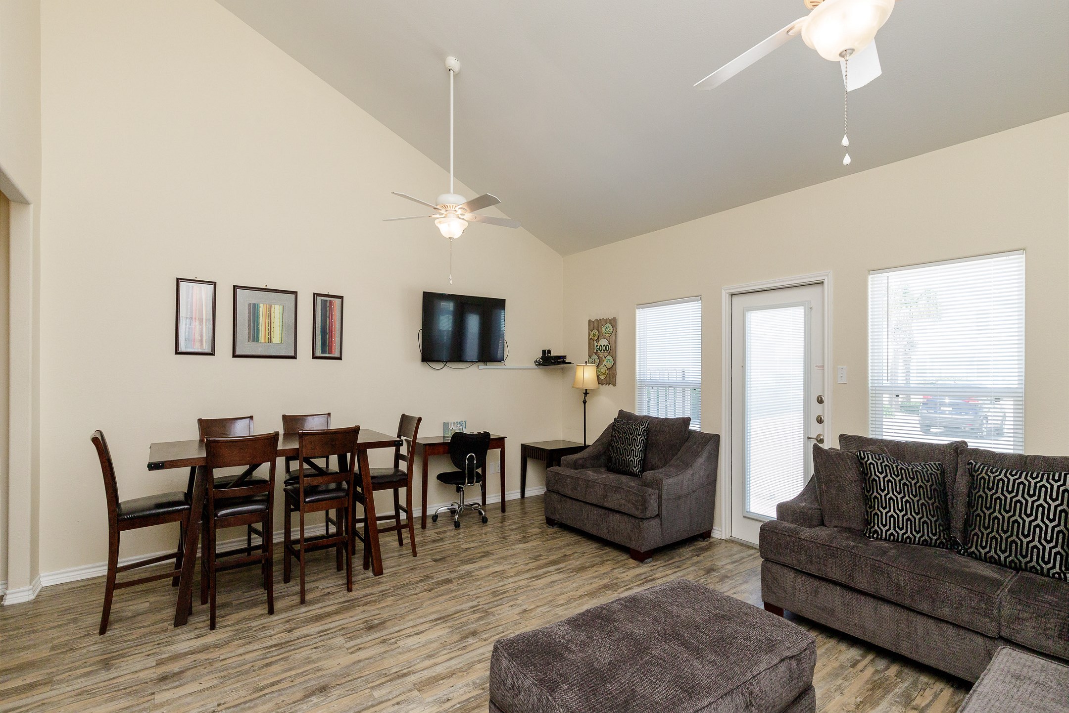 Living and dining area designed for making lasting vacation memories