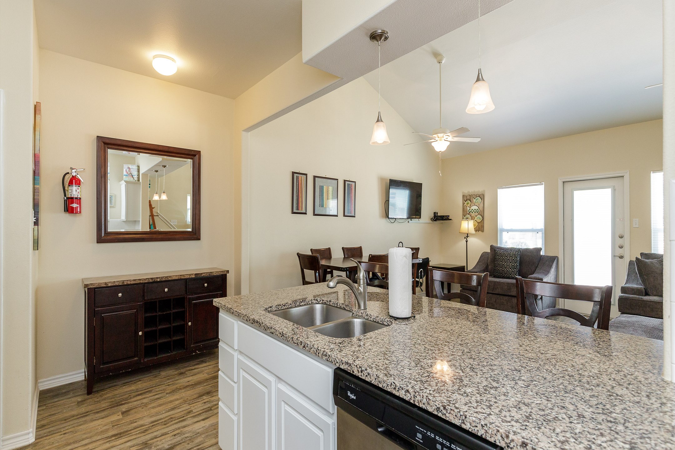 Experience culinary charm in this cozy kitchen, where efficiency meets elegance